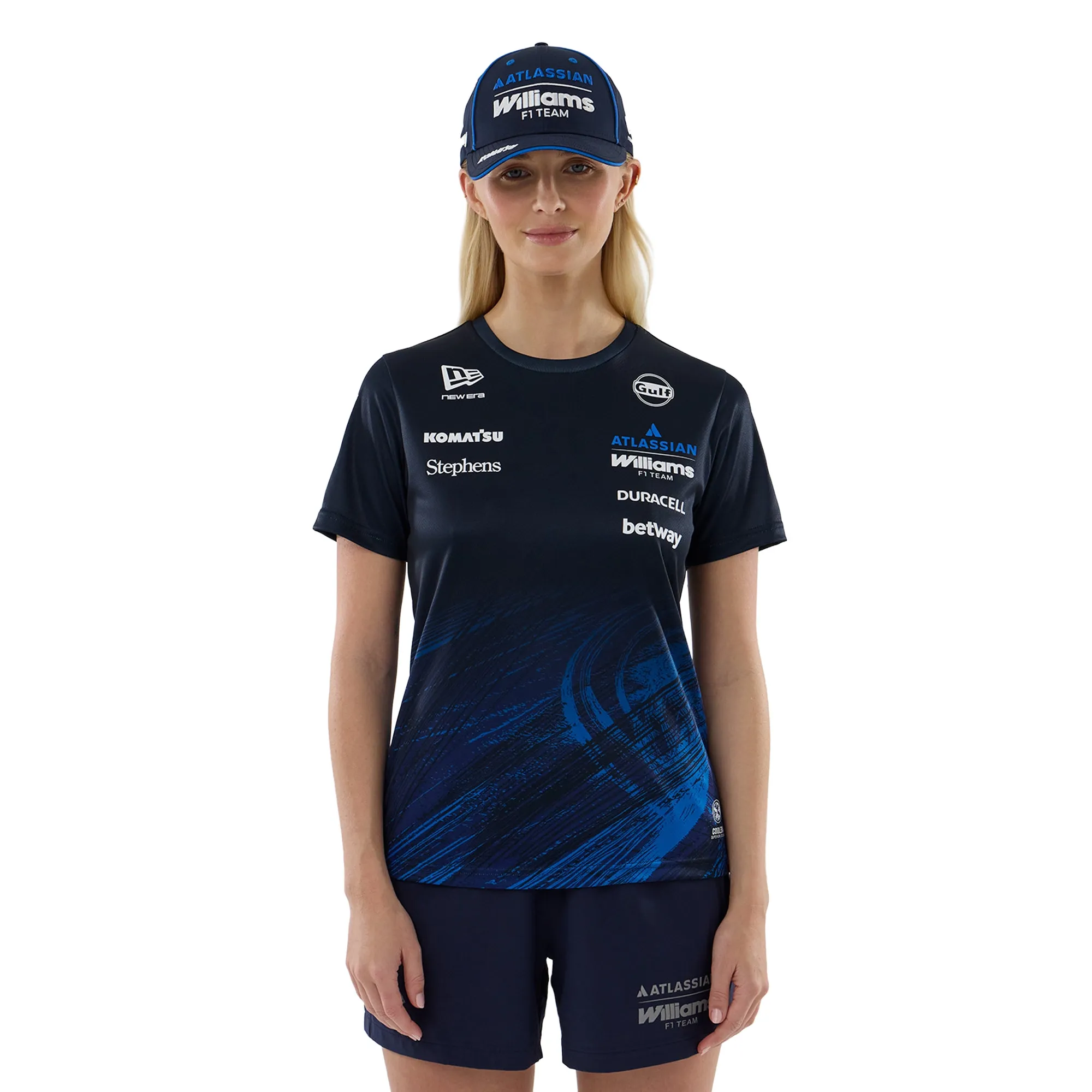 New Era Cap Williams Racing New Era Replica Tech T-Shirt - Navy - Womens