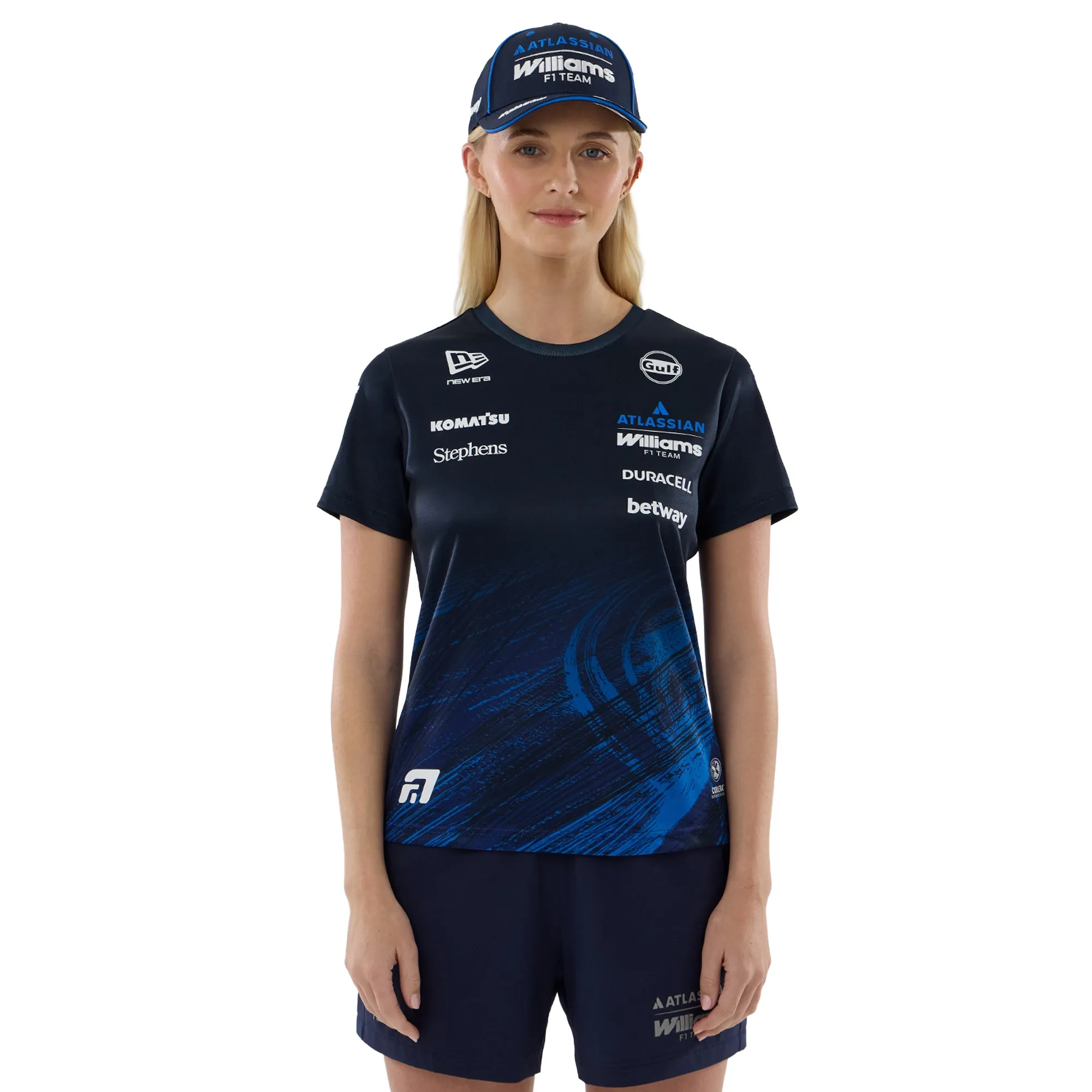 New Era Cap Williams Racing New Era Alex Albon Replica Tech T-Shirt - Womens