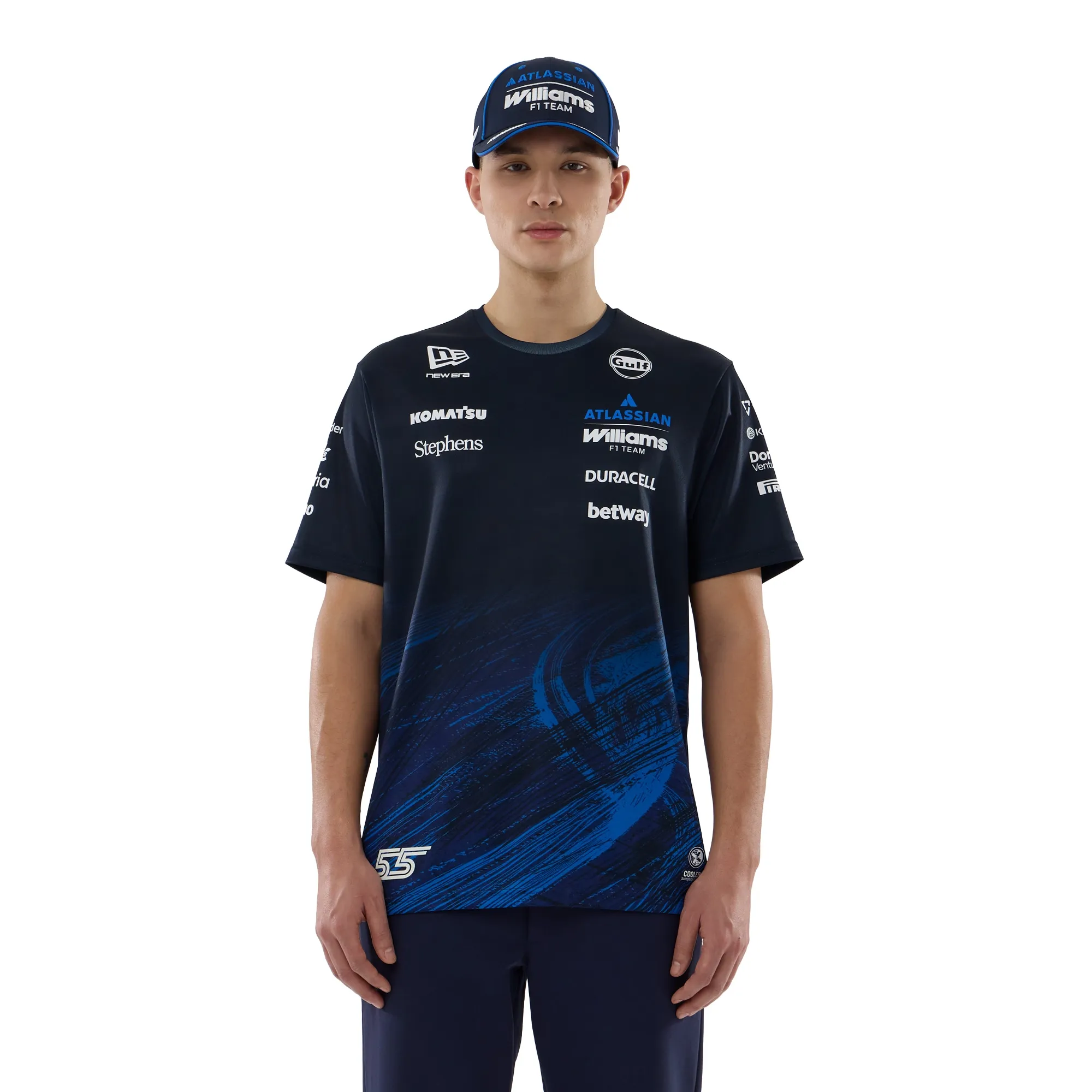 New Era Cap Williams Racing New Era Carlos Sainz Replica Tech T-Shirt - Navy