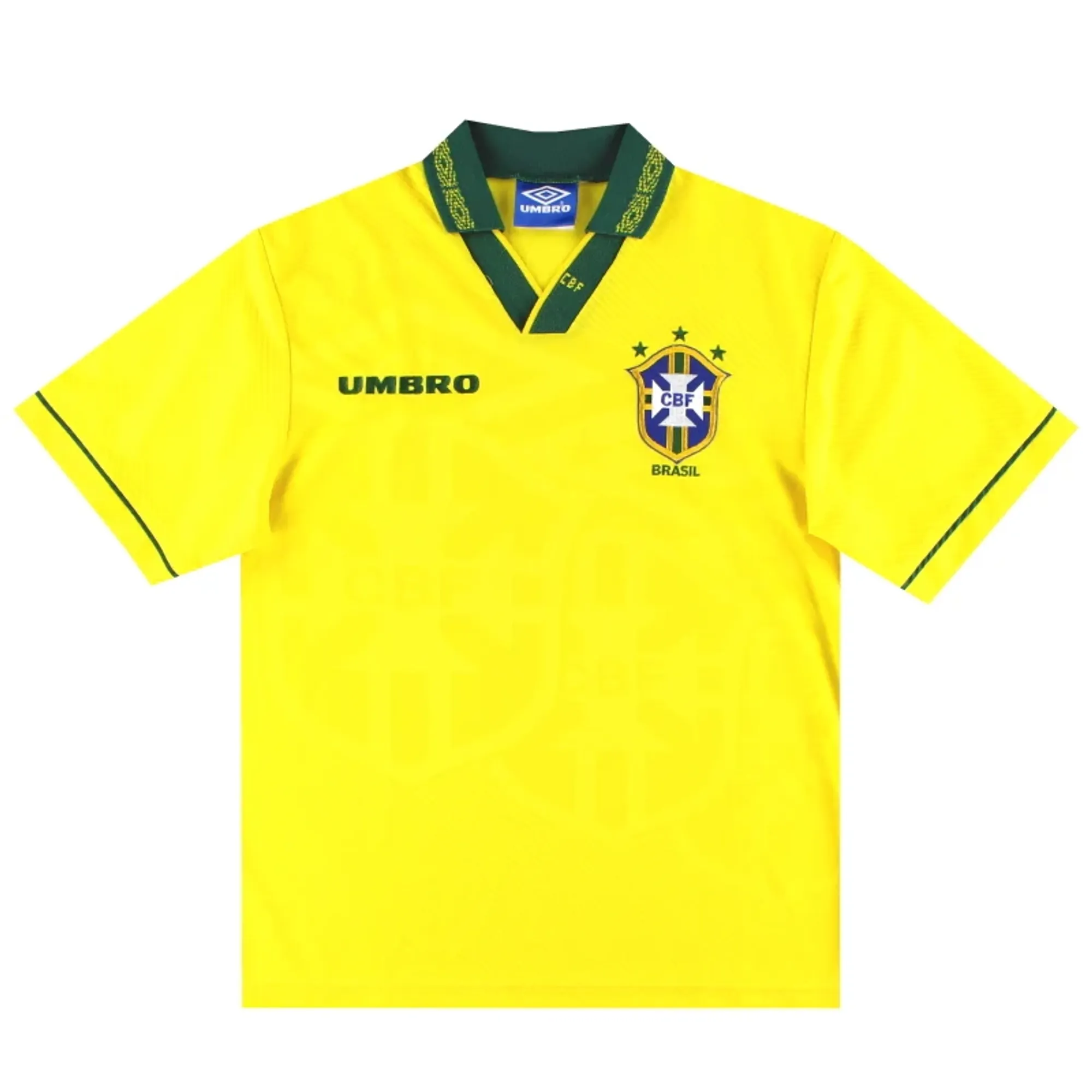 1993-94 Brazil Umbro Home Shirt M - Brazil / Excellent 