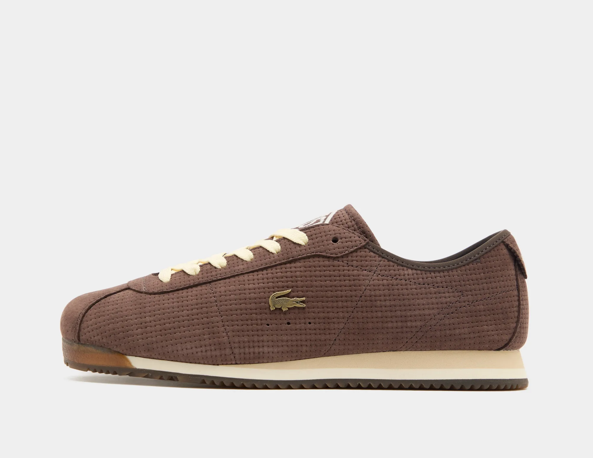 Lacoste Men's Club-Low Leather Sneakers - Dark Brown / Gum