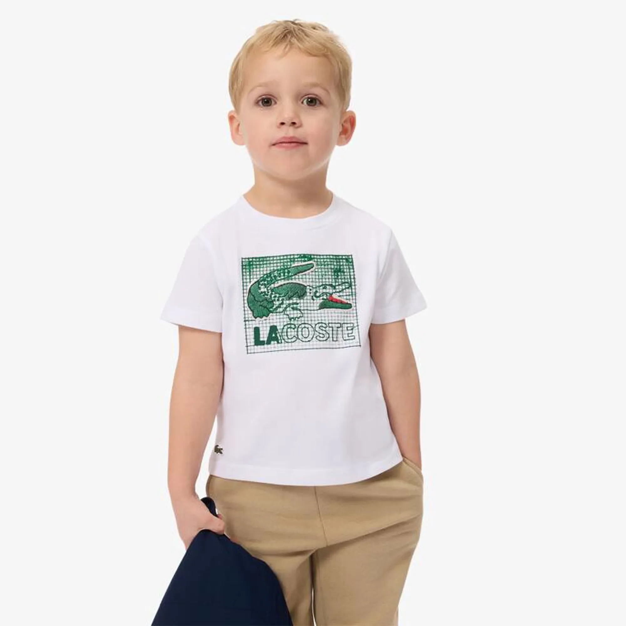 Lacoste Graphic Print Cotton T-shirt - White