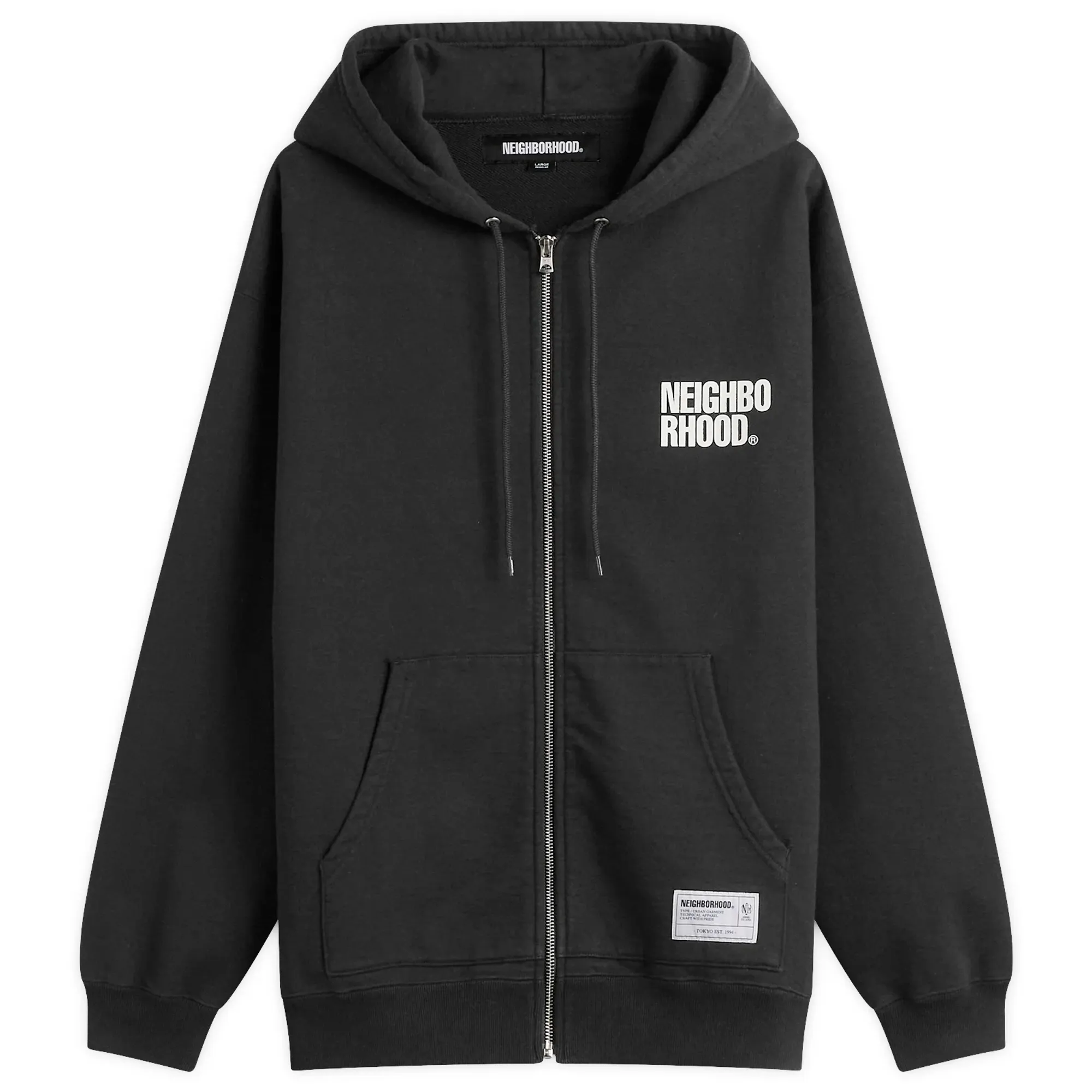 Neighborhood Men's Classic Logo Zip Hoodie Black