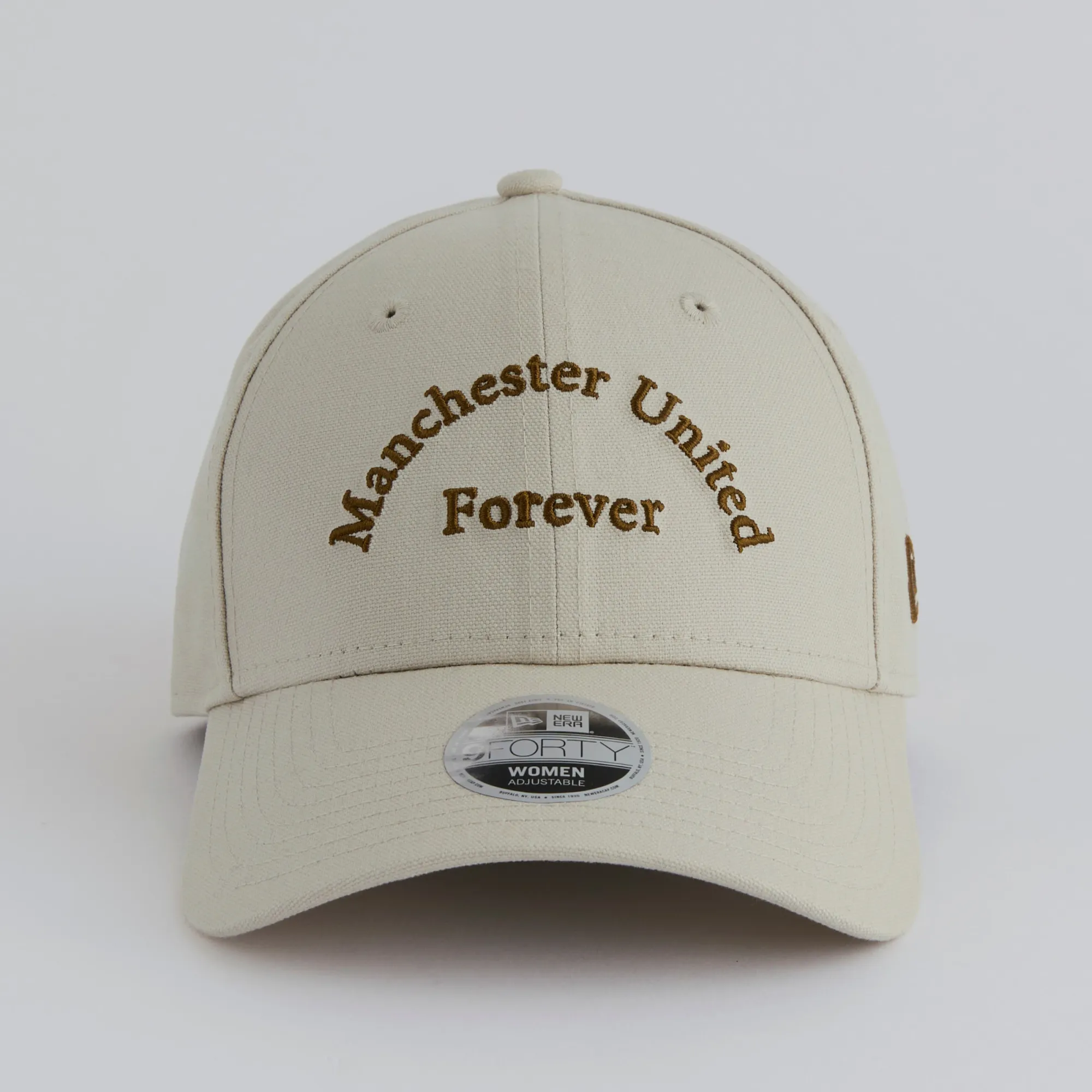 Manchester United x New Era Womens Wordmark 9Forty Cap Cream