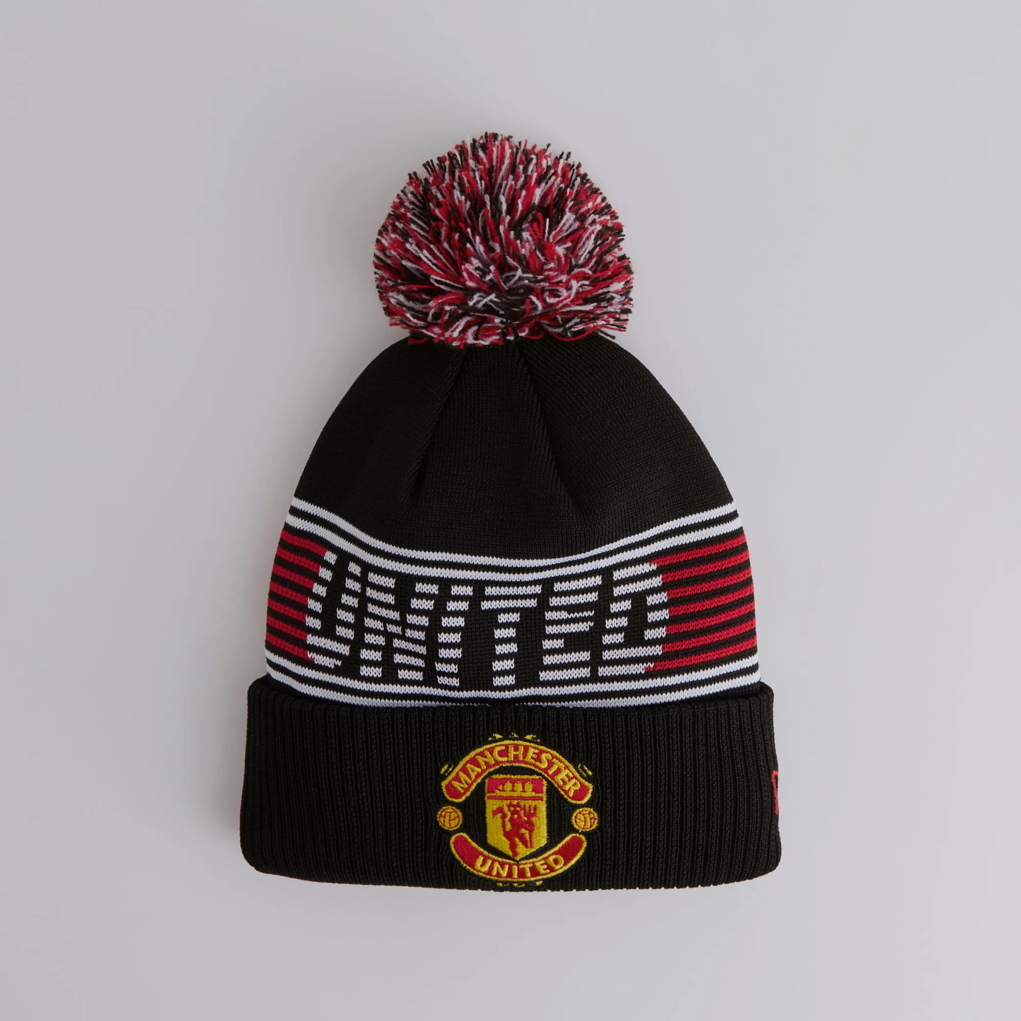 Manchester United x New Era Sport Knit Bobble Beanie Black