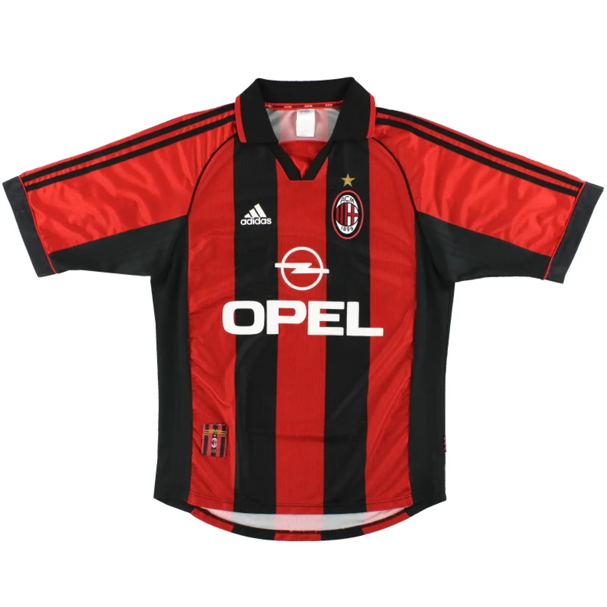 1998-00 AC Milan adidas Home Shirt M - AC Milan / Excellent 