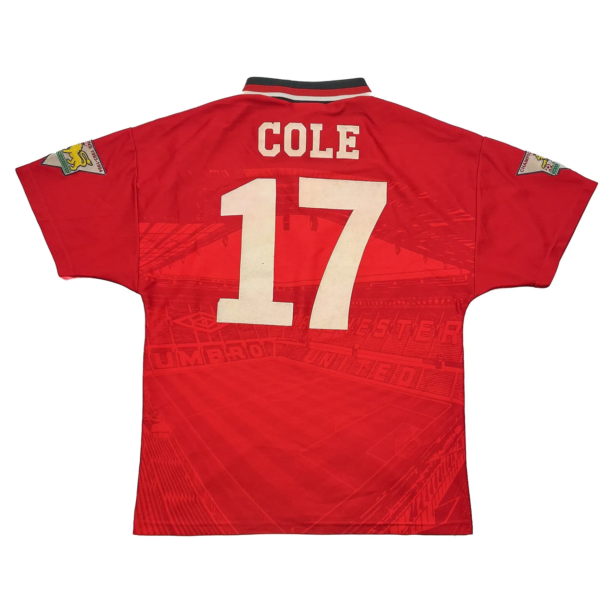 1994/96 Manchester United Cole #17 Home Shirt (Y) Umbro