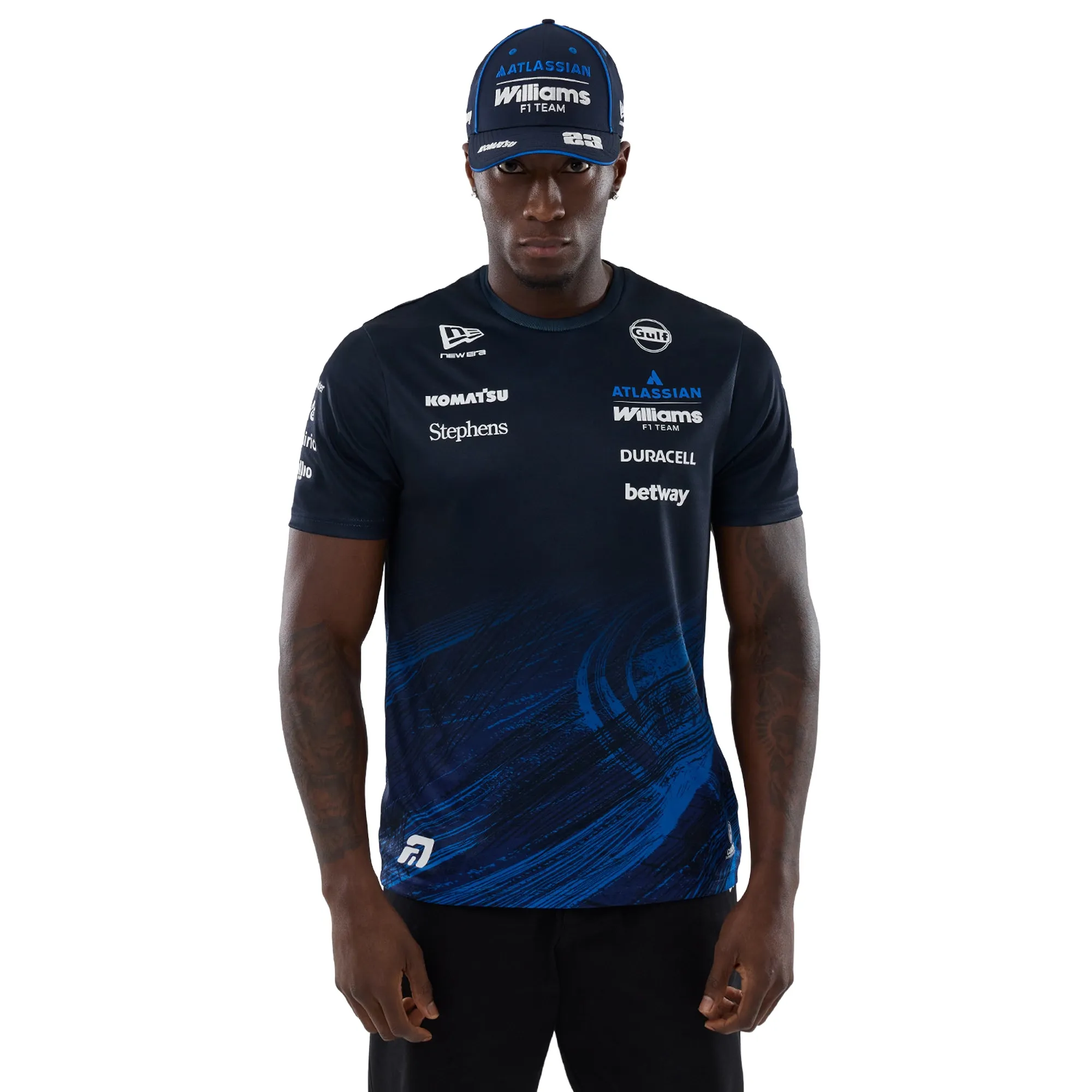 New Era Cap Williams Racing New Era Alex Albon Replica Tech T-Shirt - Navy
