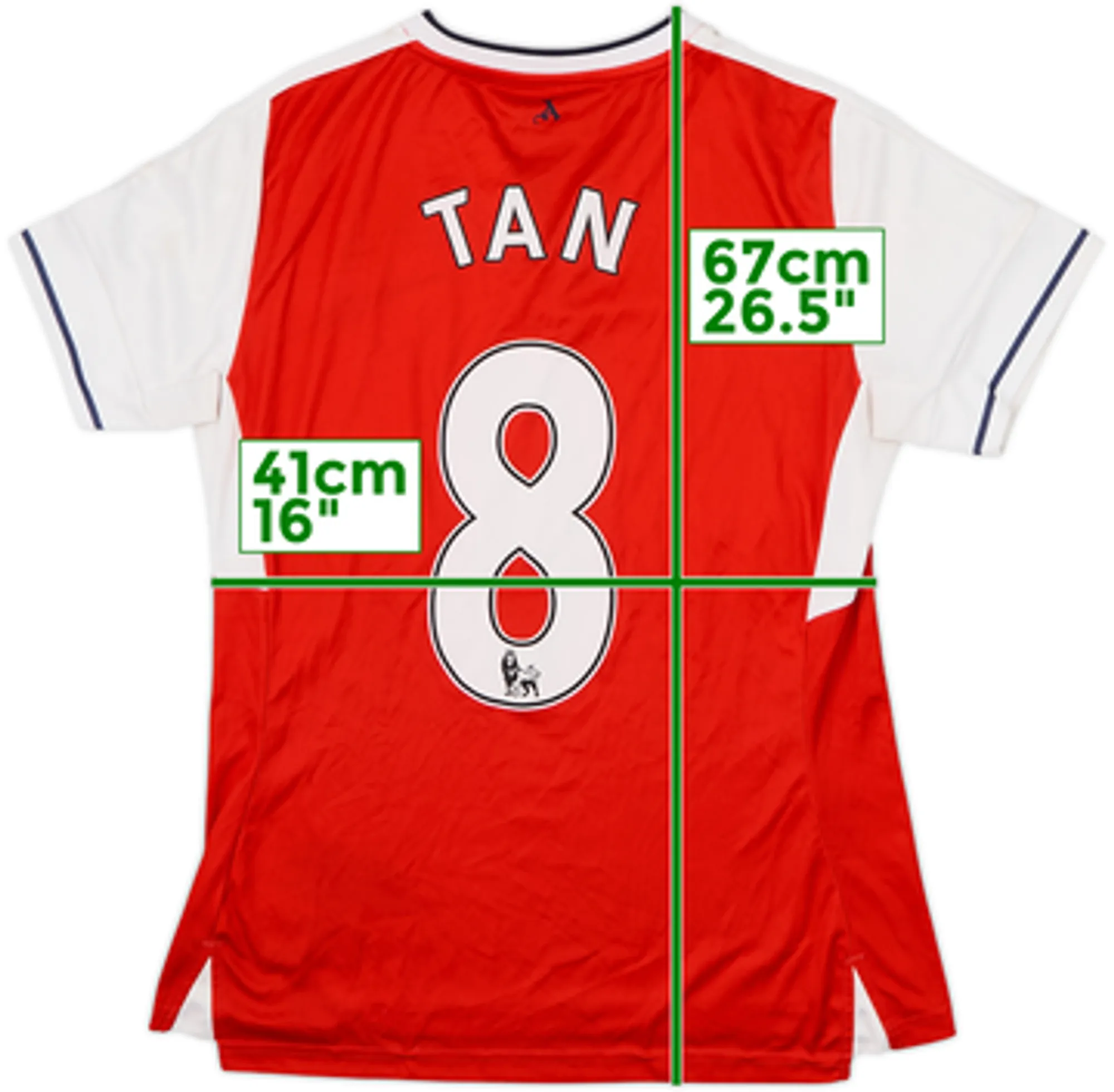 2016-17 Arsenal Home Shirt Tan #8 - 5/10 - (Women's M)