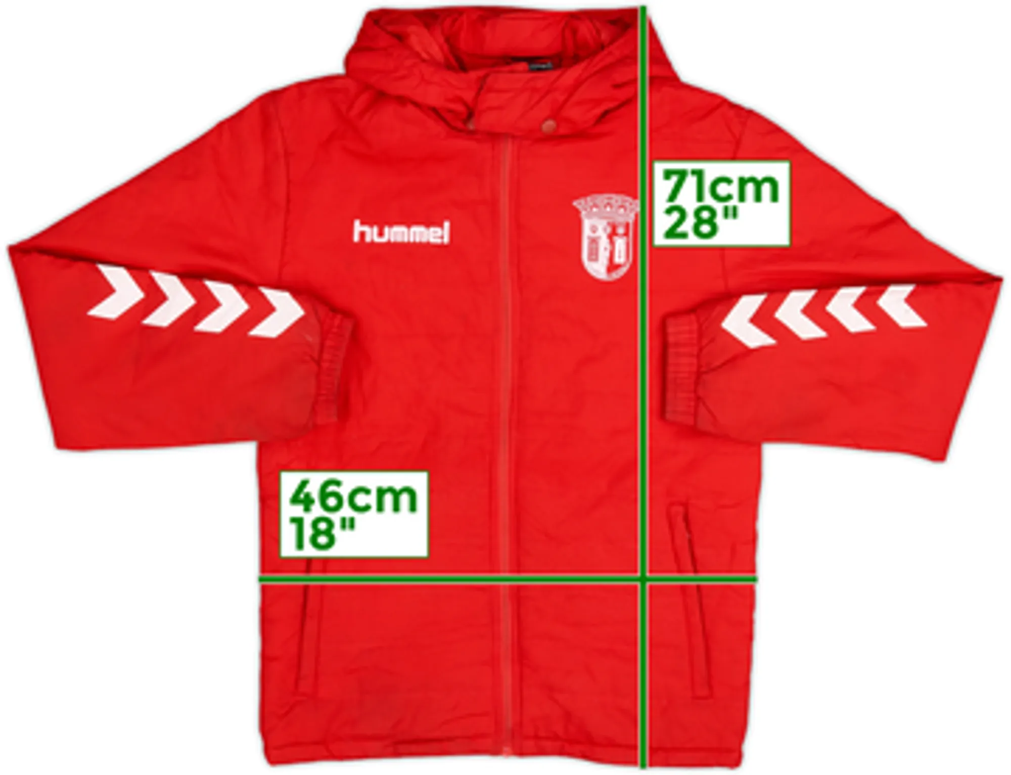 2019-20 Braga Hummel Padded Bench Coat - 8/10 - (XL.Boys)