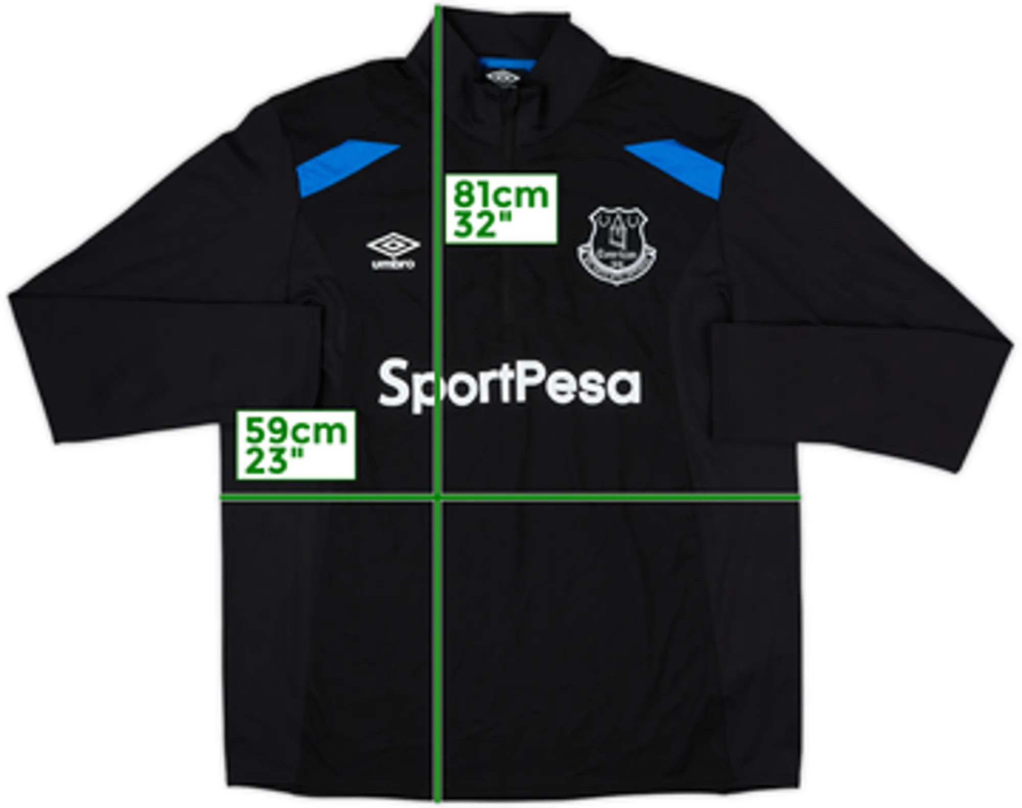 2017-18 Everton Umbro 1/4 Zip Drill Top - 9/10 - (XL)