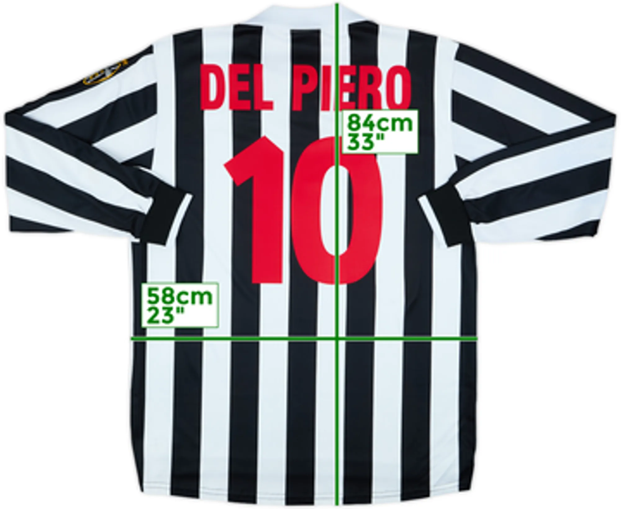1998-99 Juventus Home L/S Shirt Del Piero #10 - 6/10 - (XL)
