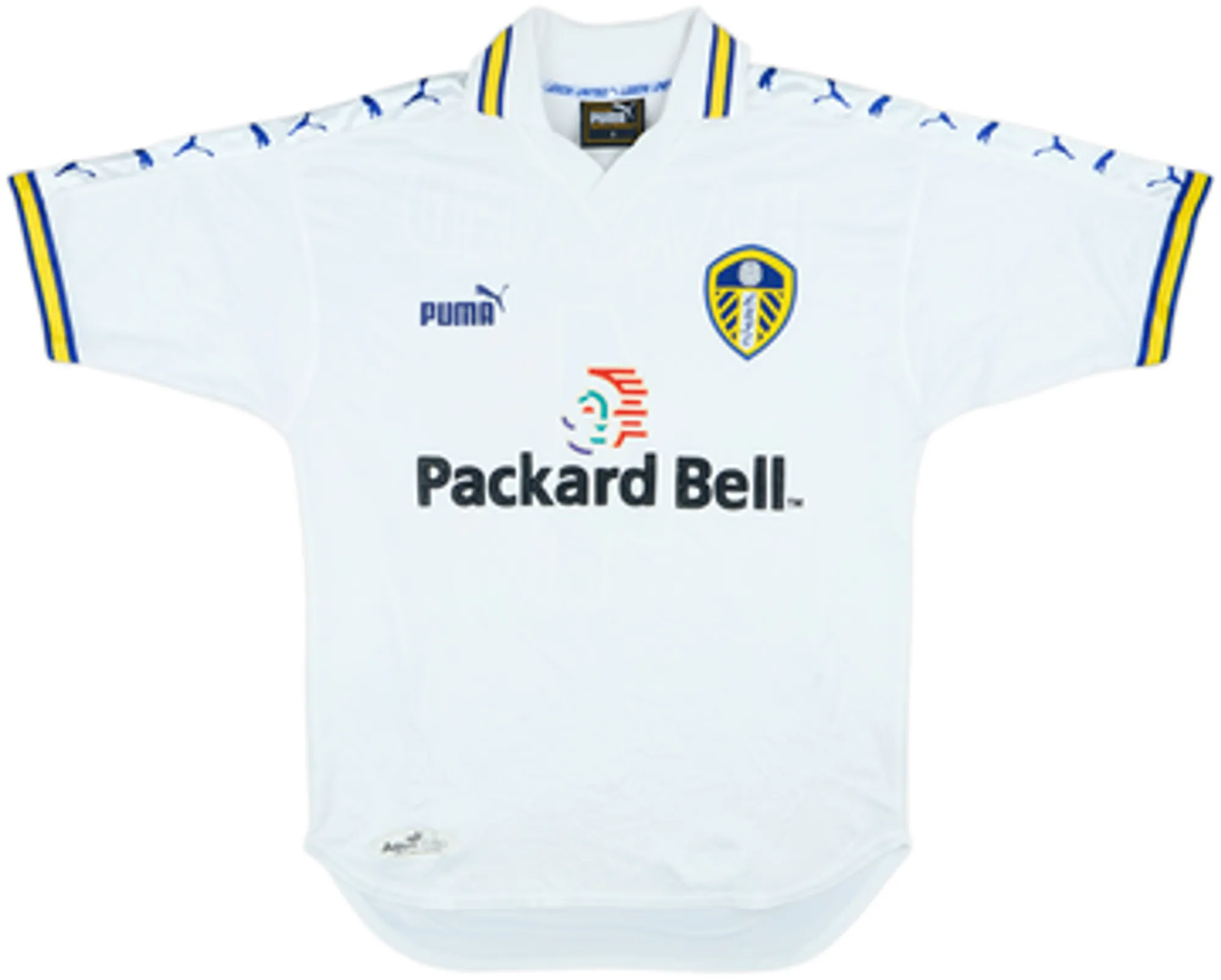 1998-00 Leeds United Home Shirt Haaland #4 - 8/10 - (S)