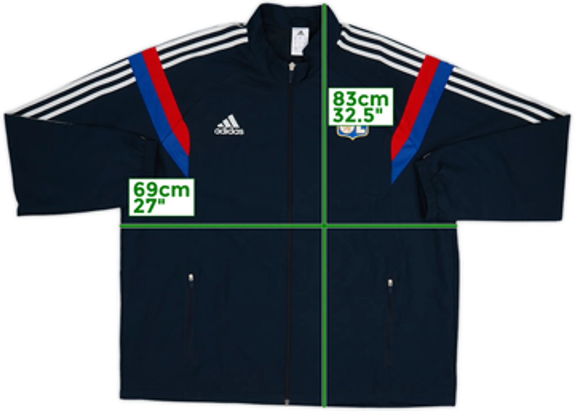 2014-15 Lyon adidas Track Jacket - 9/10 - (XXL)