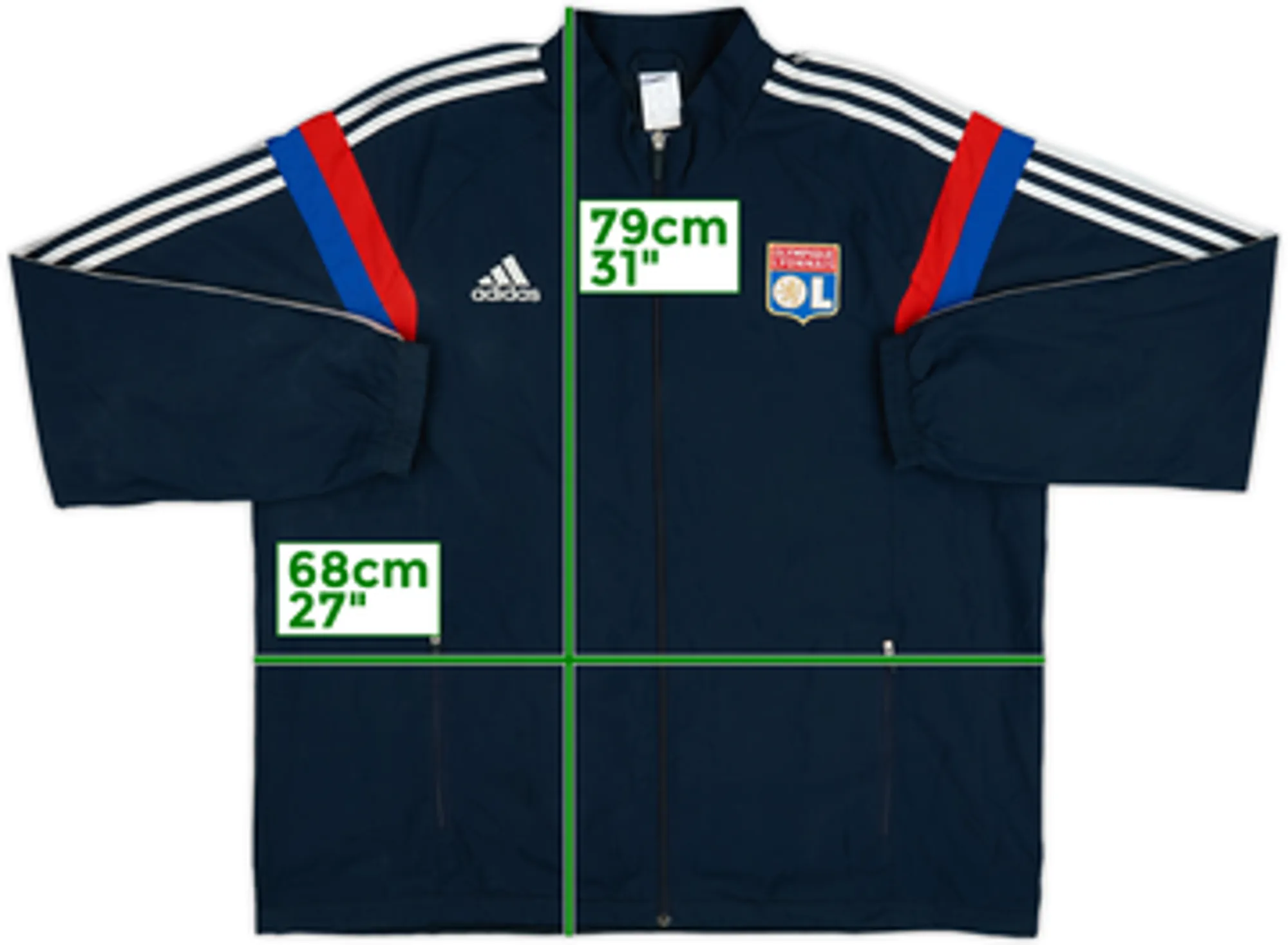 2014-15 Lyon adidas Track Jacket - 7/10 - (XXL)