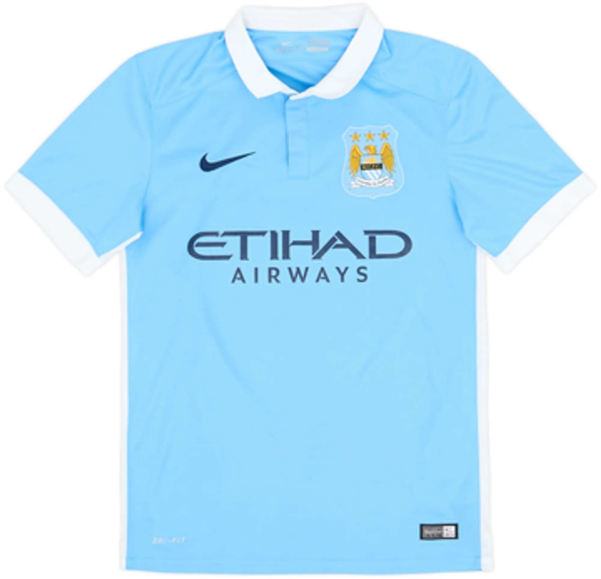 2015-16 Manchester City Home Shirt Kun Aguero #10 - 7/10 - (M)