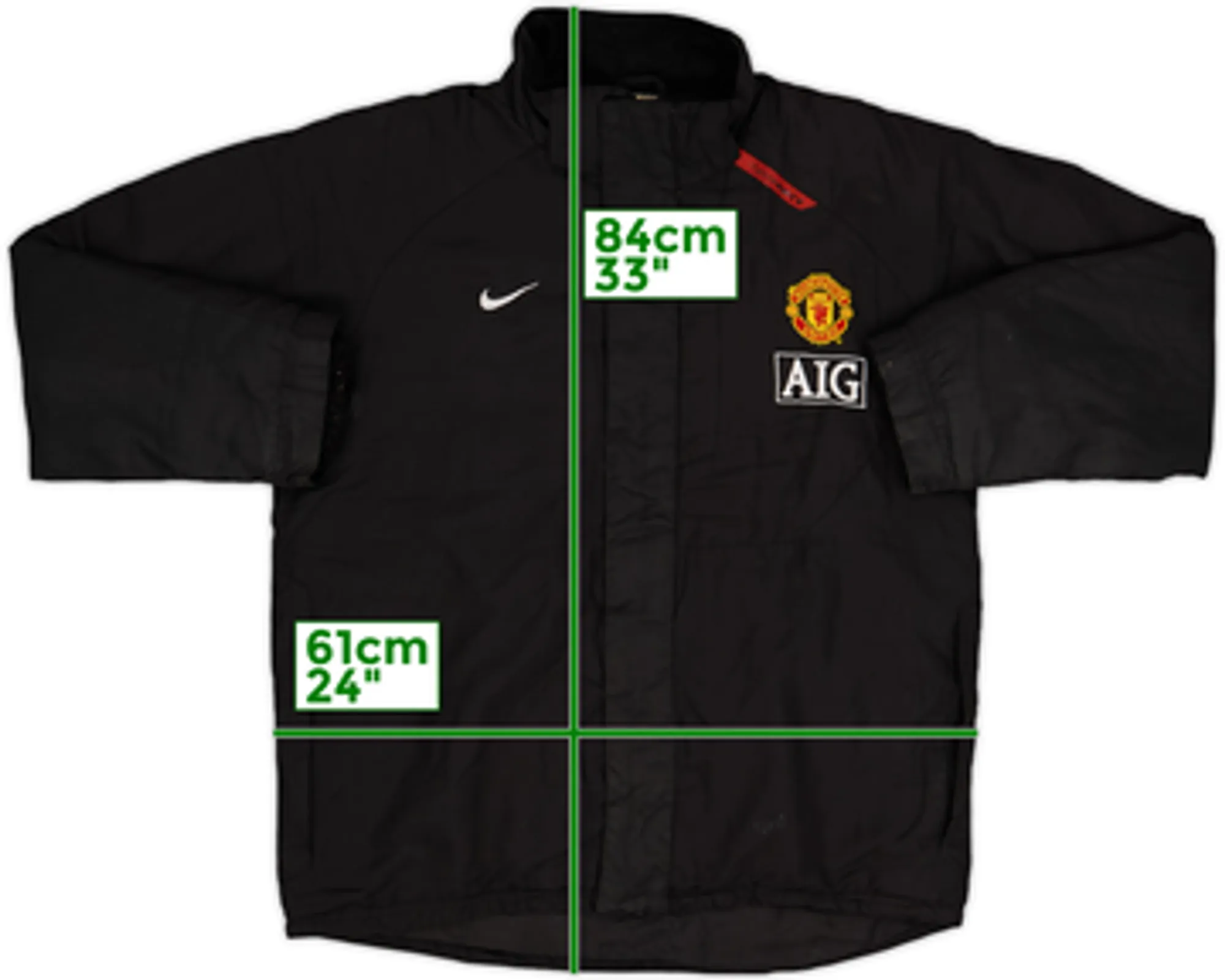 2007-08 Manchester United Nike Padded Bench Coat - 7/10 - (M)