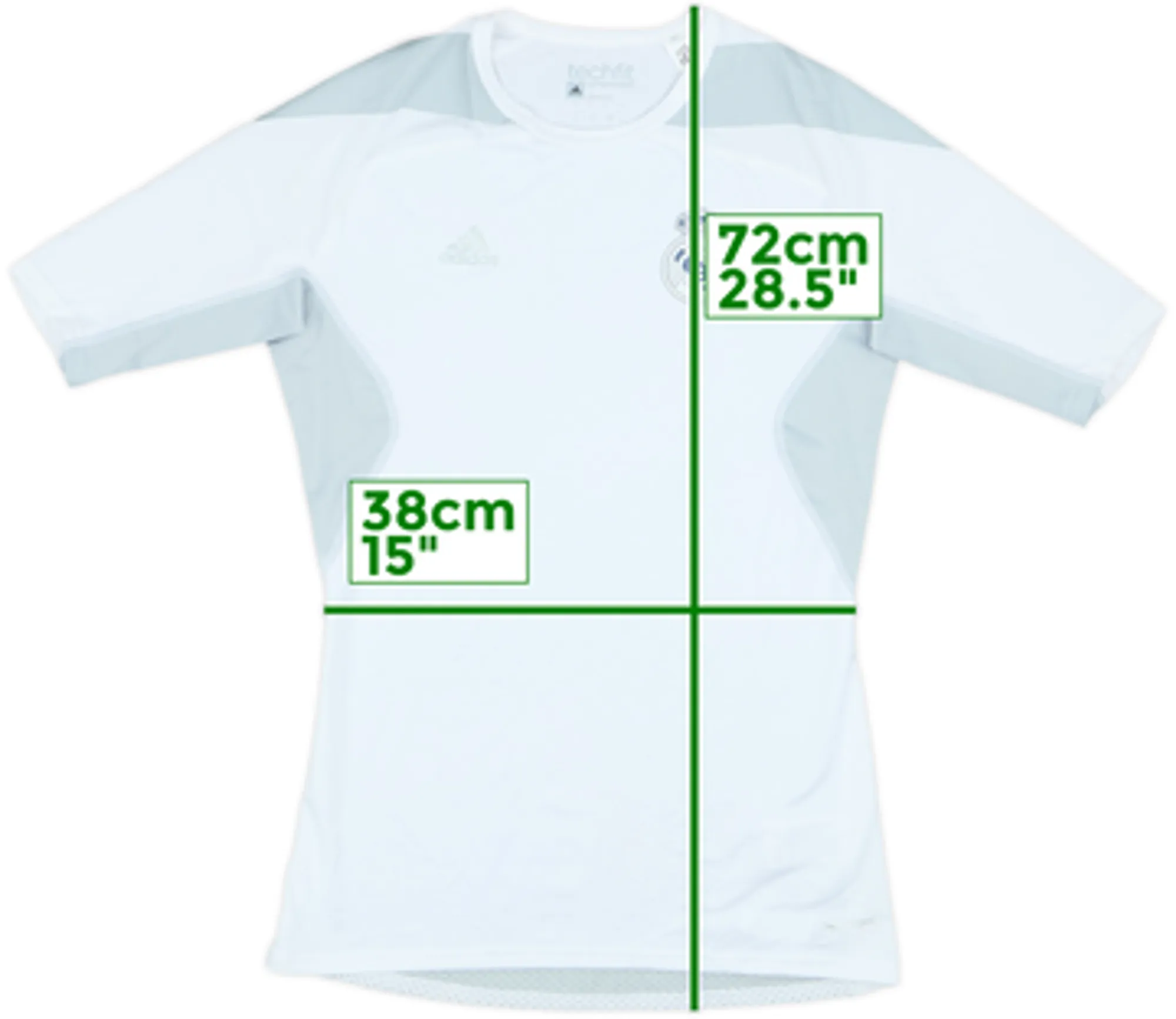 2015-16 Real Madrid adidas Techfit Compression Shirt - 8/10 - (L)