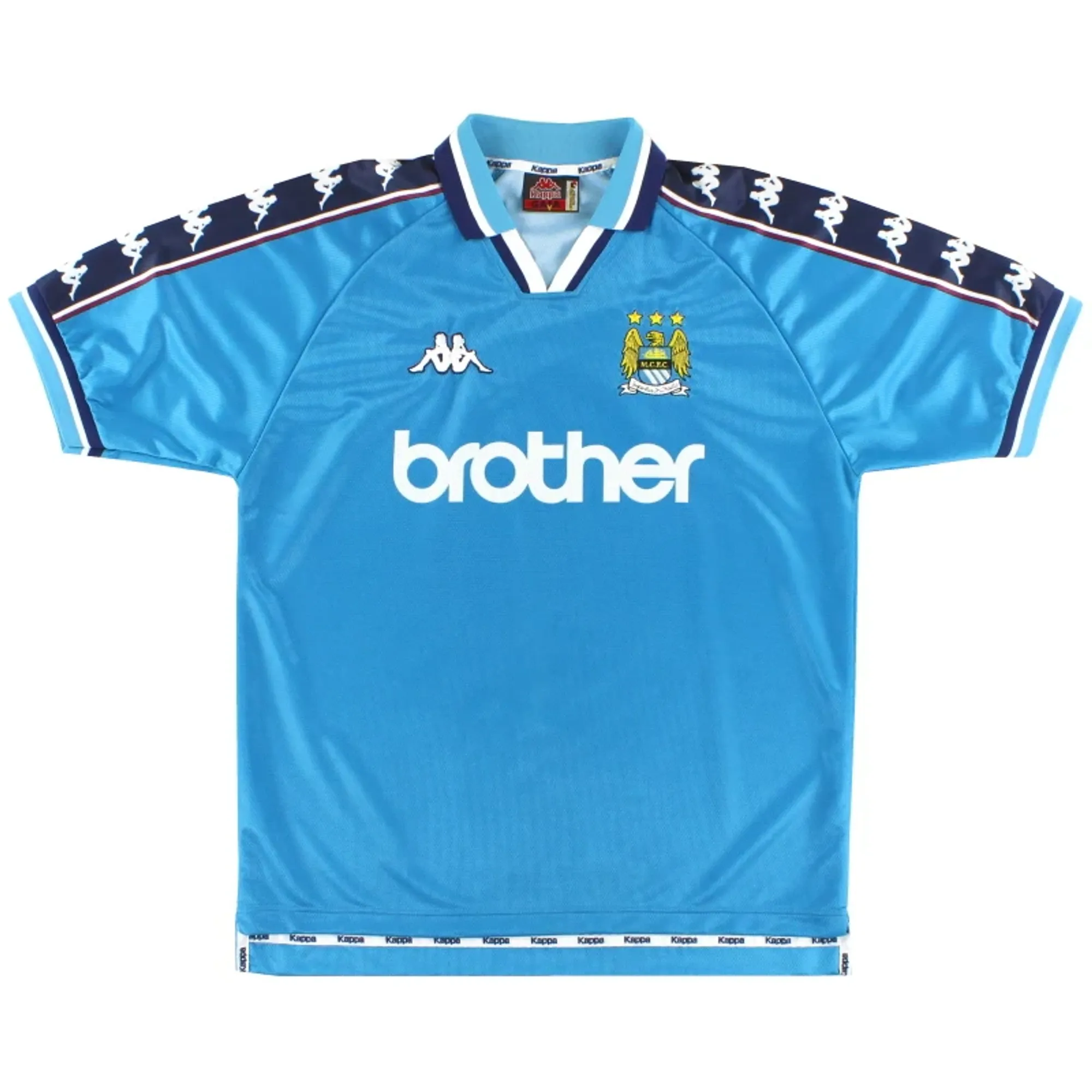 1997-99 Manchester City Kappa Home Shirt M - Manchester City / Excellent 