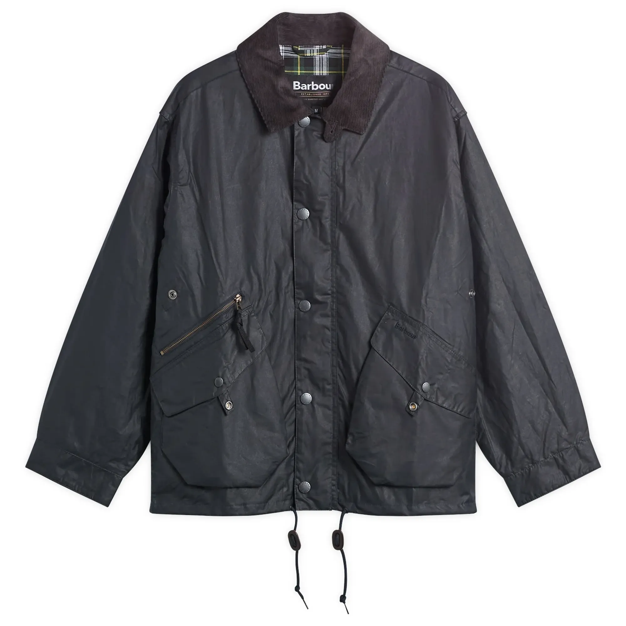 Barbour Men's Heritage+ Modified Endurance Wax Jacket Royal Navy