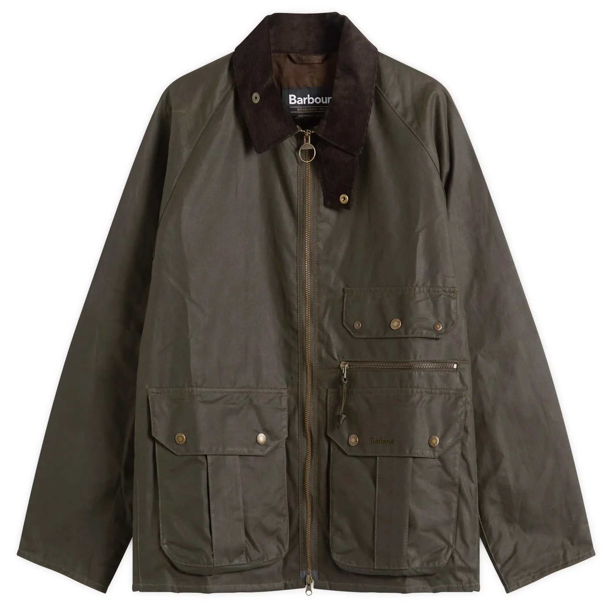 Barbour Men's Re-Engineered Blackett Spey Wax Jacket Archive Olive