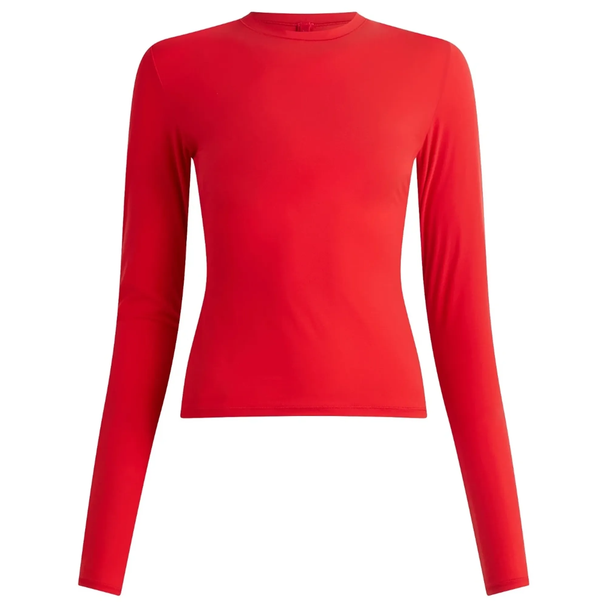 SKIMS Women's Fits Everybody Long Sleeve T-Shirt Cherry