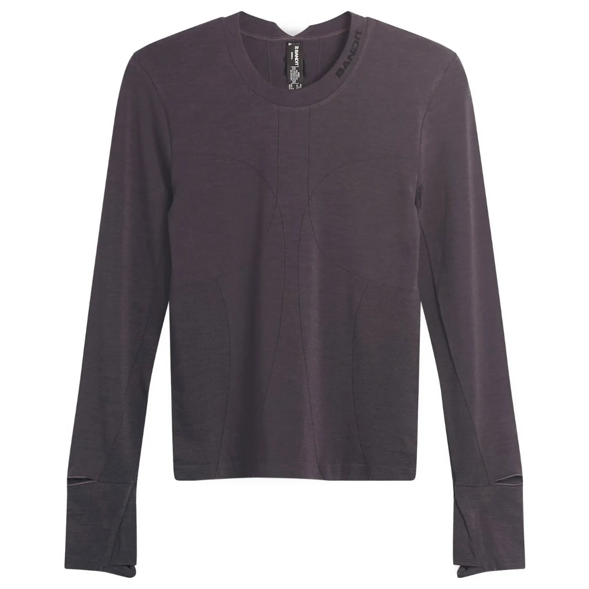 Bandit Women's Wool Long Sleeve Seamless Crewneck Shadow