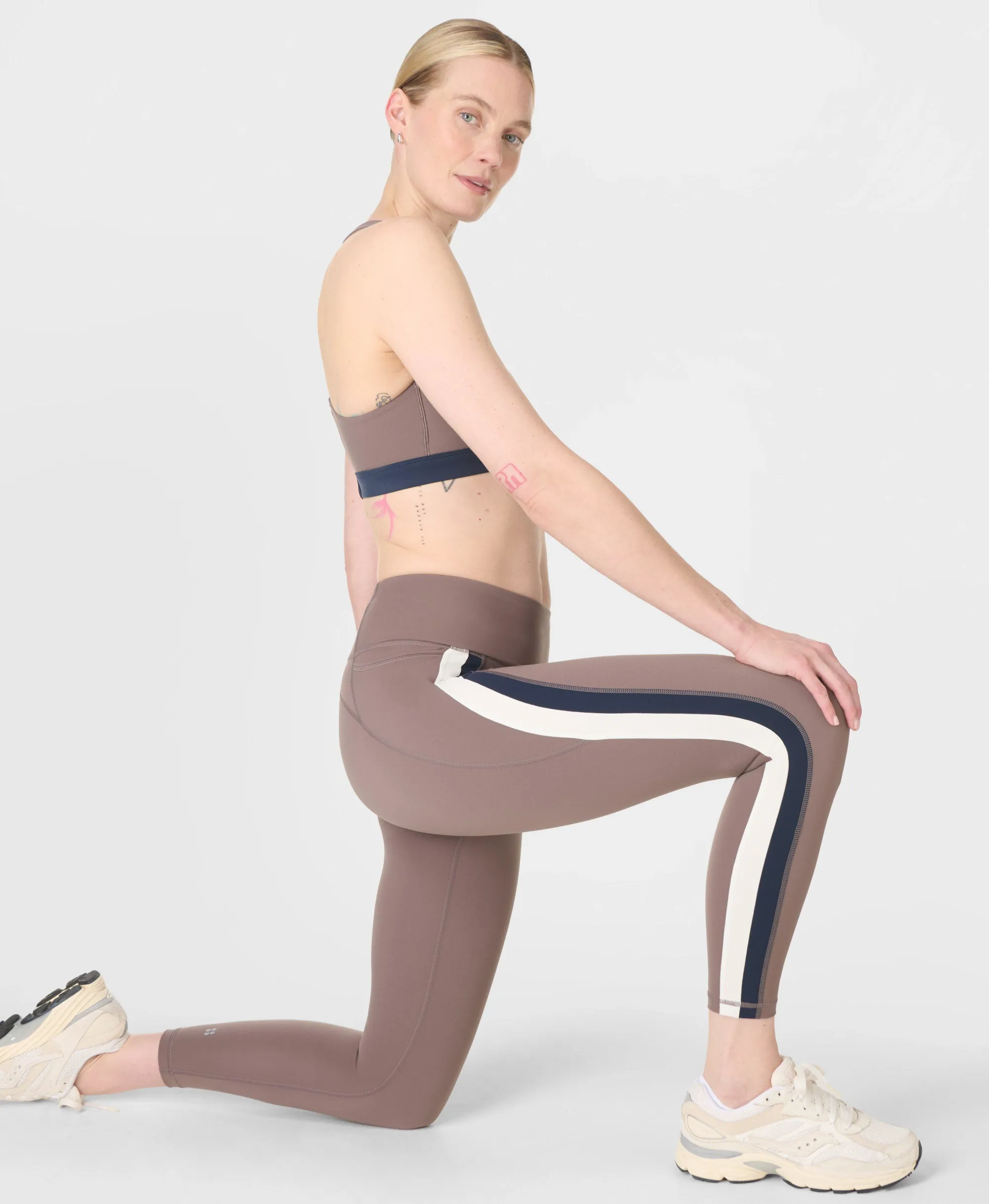 Power 7/8 Trio Stripe Gym Leggings