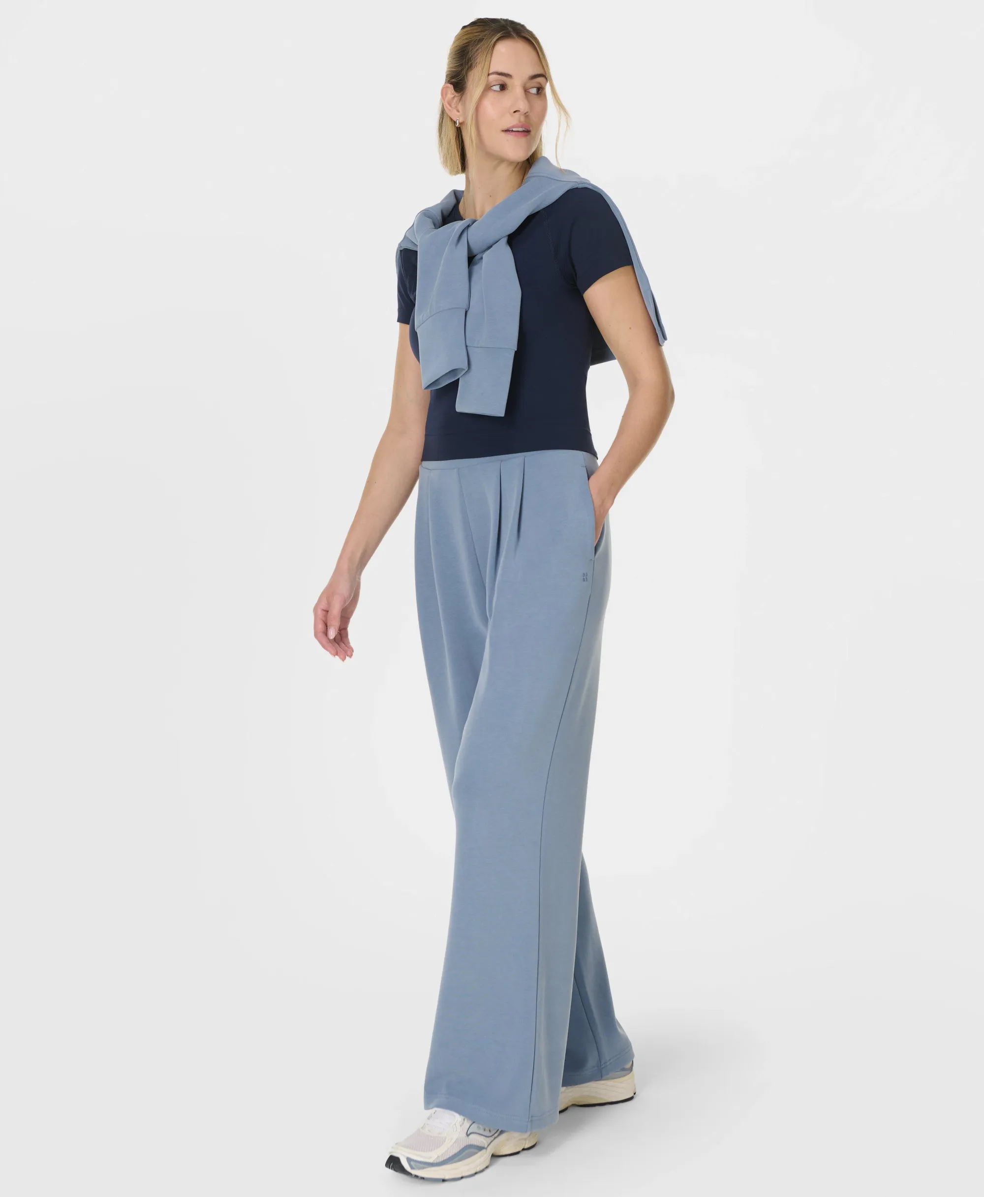 Sand Wash Wide Leg Trousers