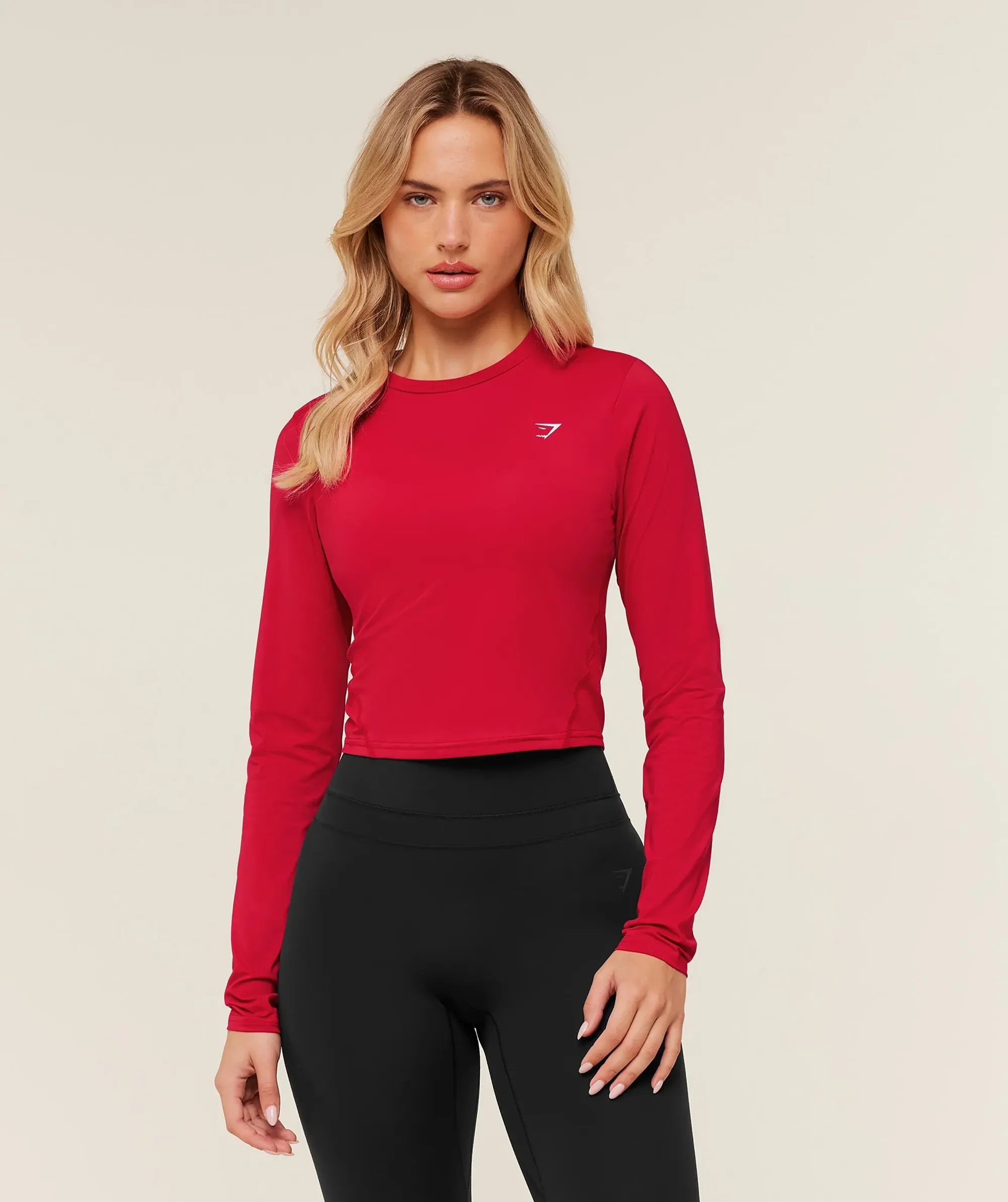 Gymshark Training Midi Long Sleeve Top - Carmine Red