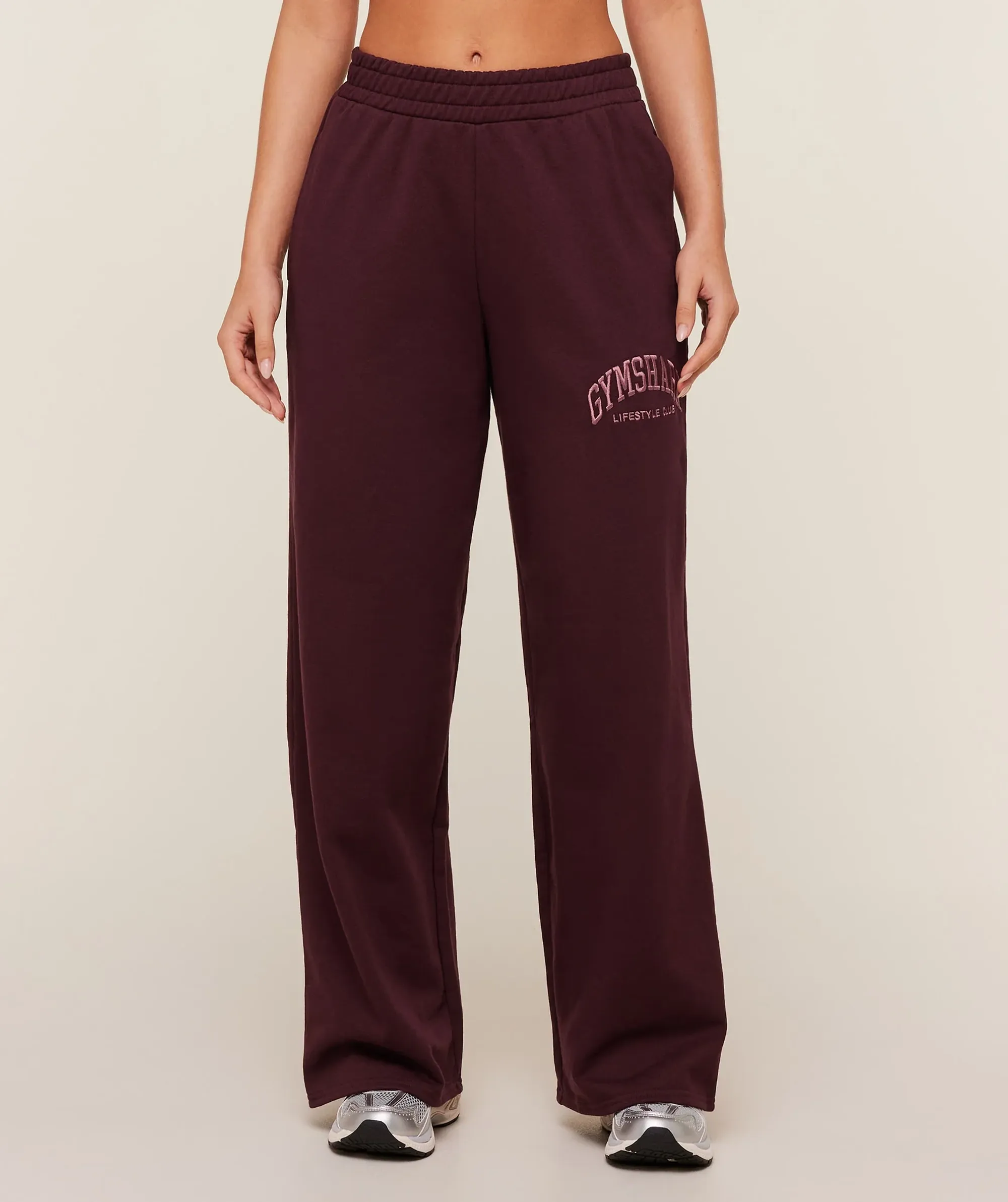 Gymshark Collegiate Graphic Straight Leg Jogger - GS Rich Maroon