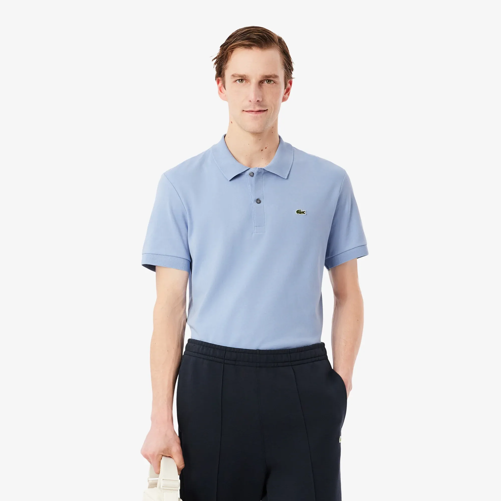Lacoste Regular Fit Cotton Pima Polo Shirt - Light Blue