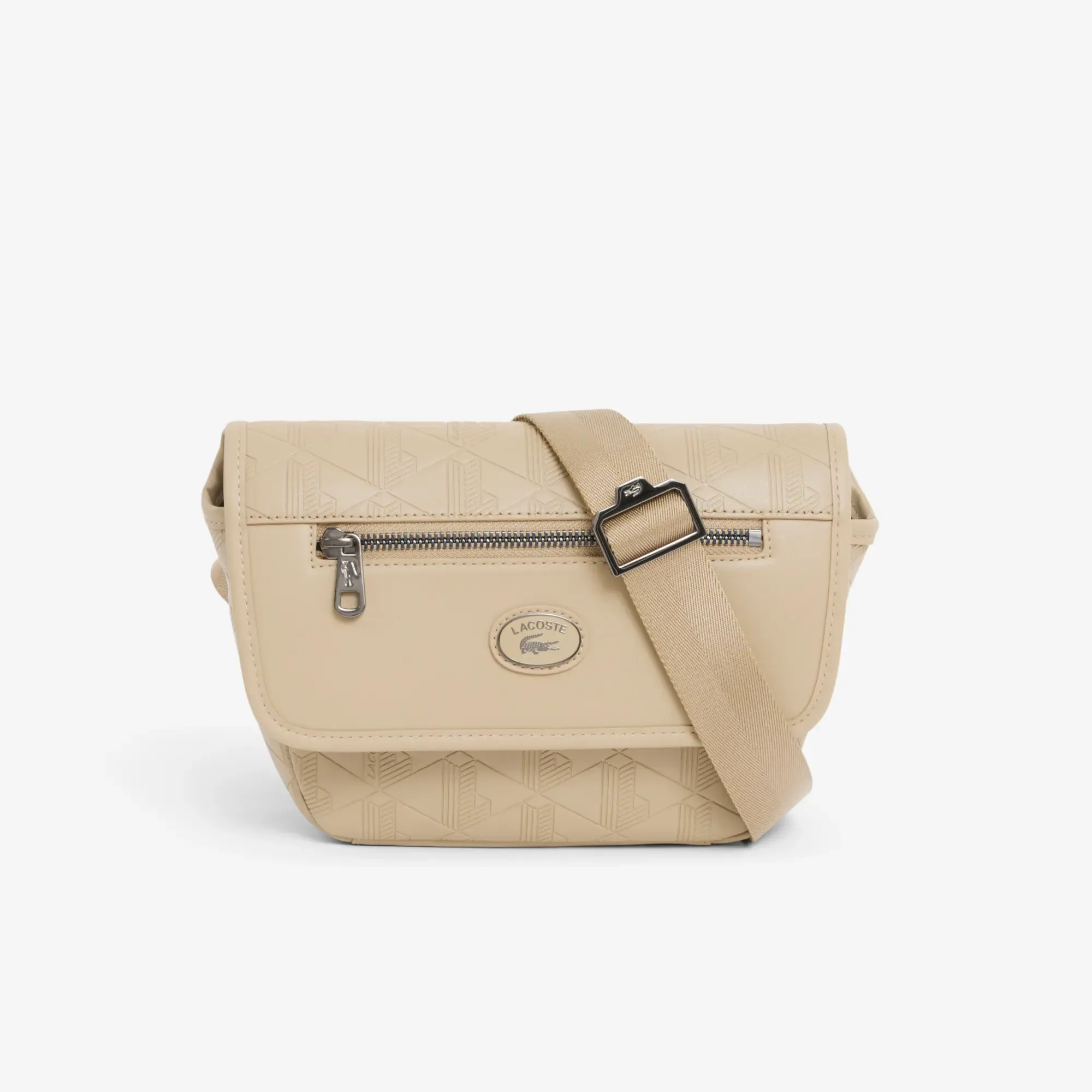 Lacoste Mini Monogram Leather Messenger Bag - Viennois