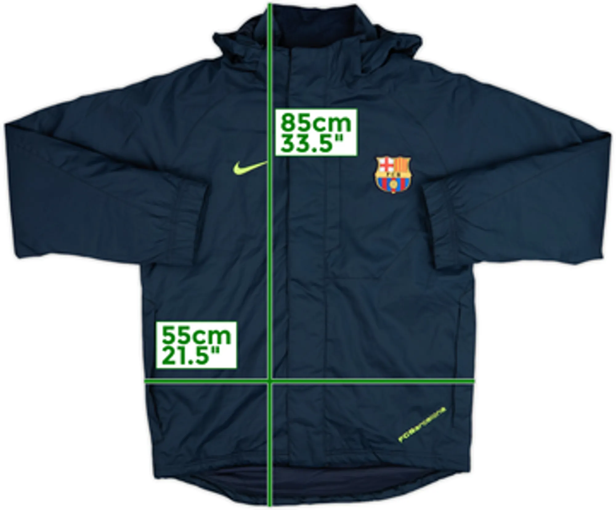 2007-08 Barcelona Nike Hooded Rain Jacket - 9/10 - (S)