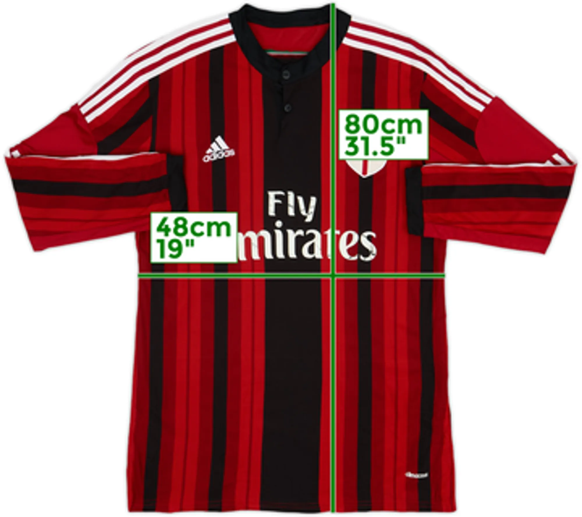 2014-15 AC Milan Home L/S Shirt - 5/10 - (L)