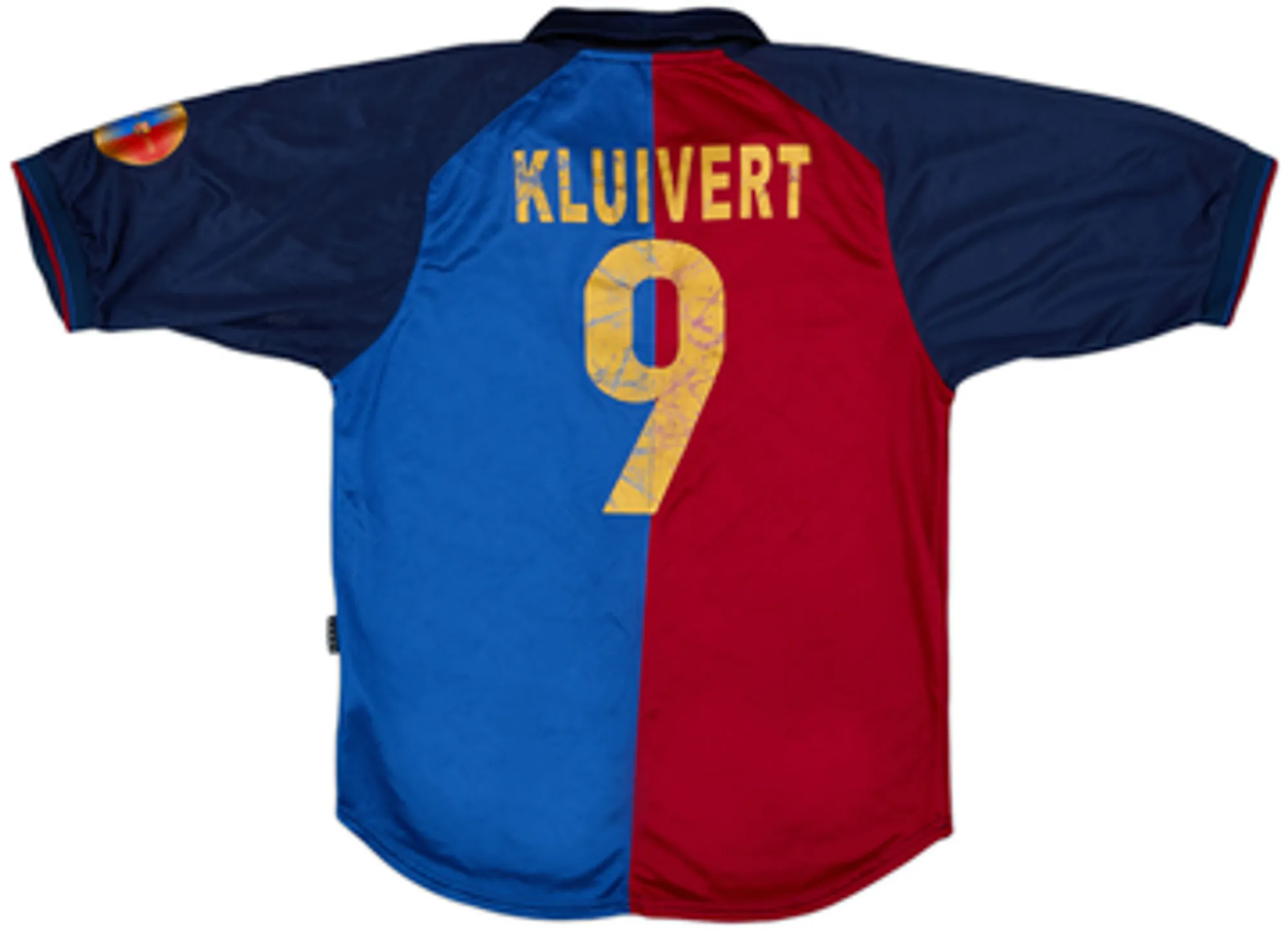 1999-00 Barcelona Centenary Home Shirt Kluivert #9 - 5/10 - (S)
