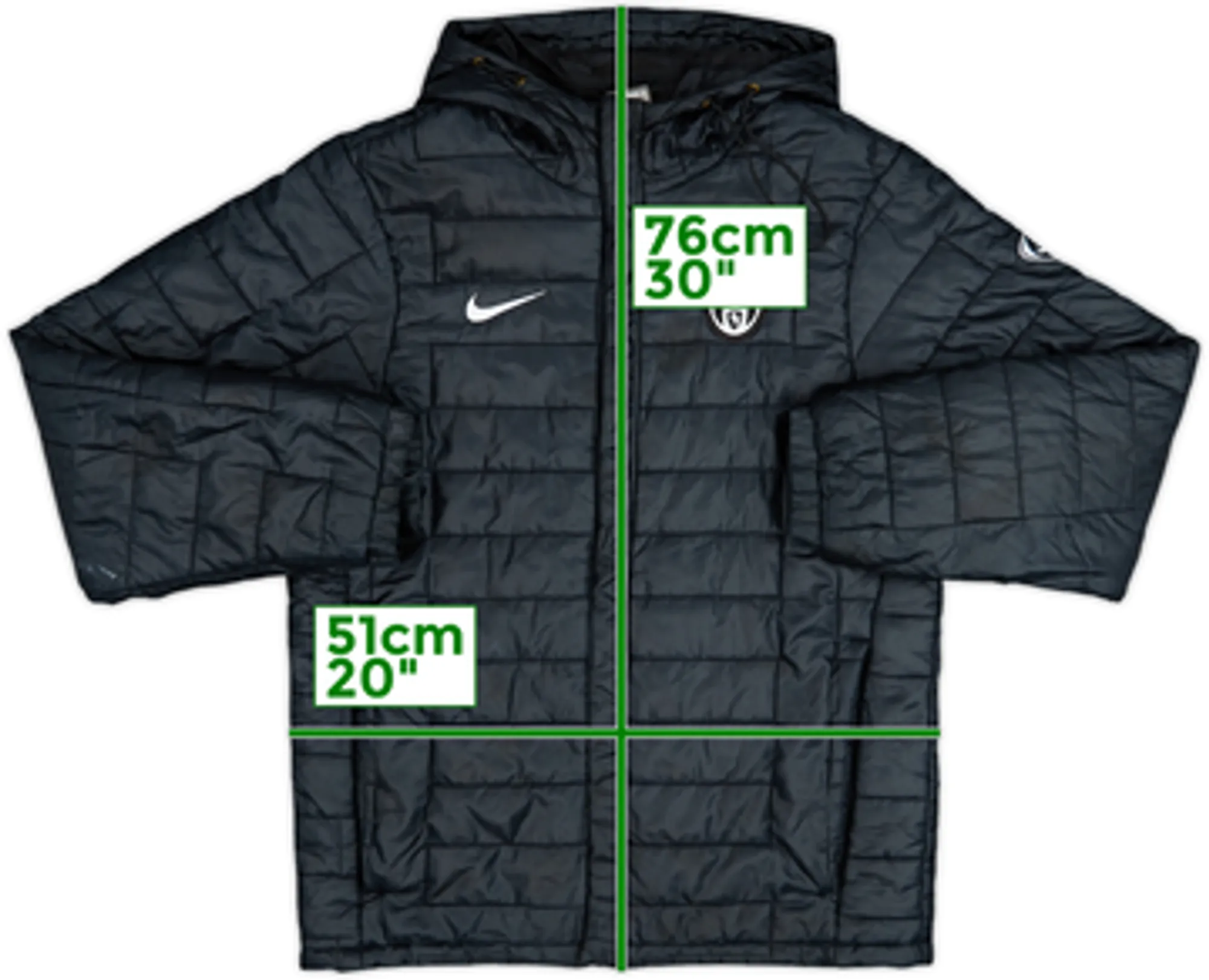 2008-09 Juventus Nike Hooded Rain Jacket - 8/10 - (S)