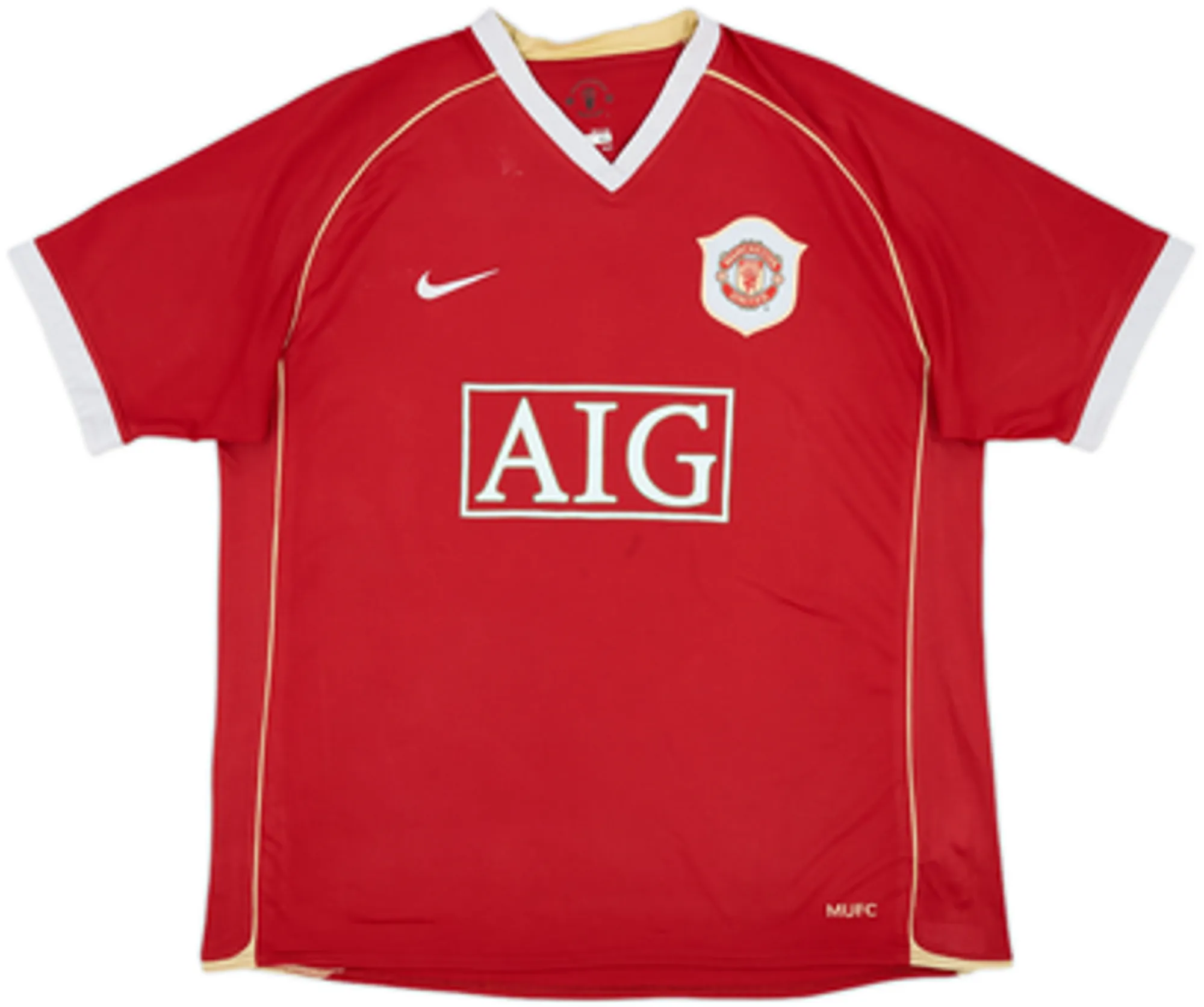 2006-07 Manchester United Home Shirt Saha #9 - 6/10 - (XL)