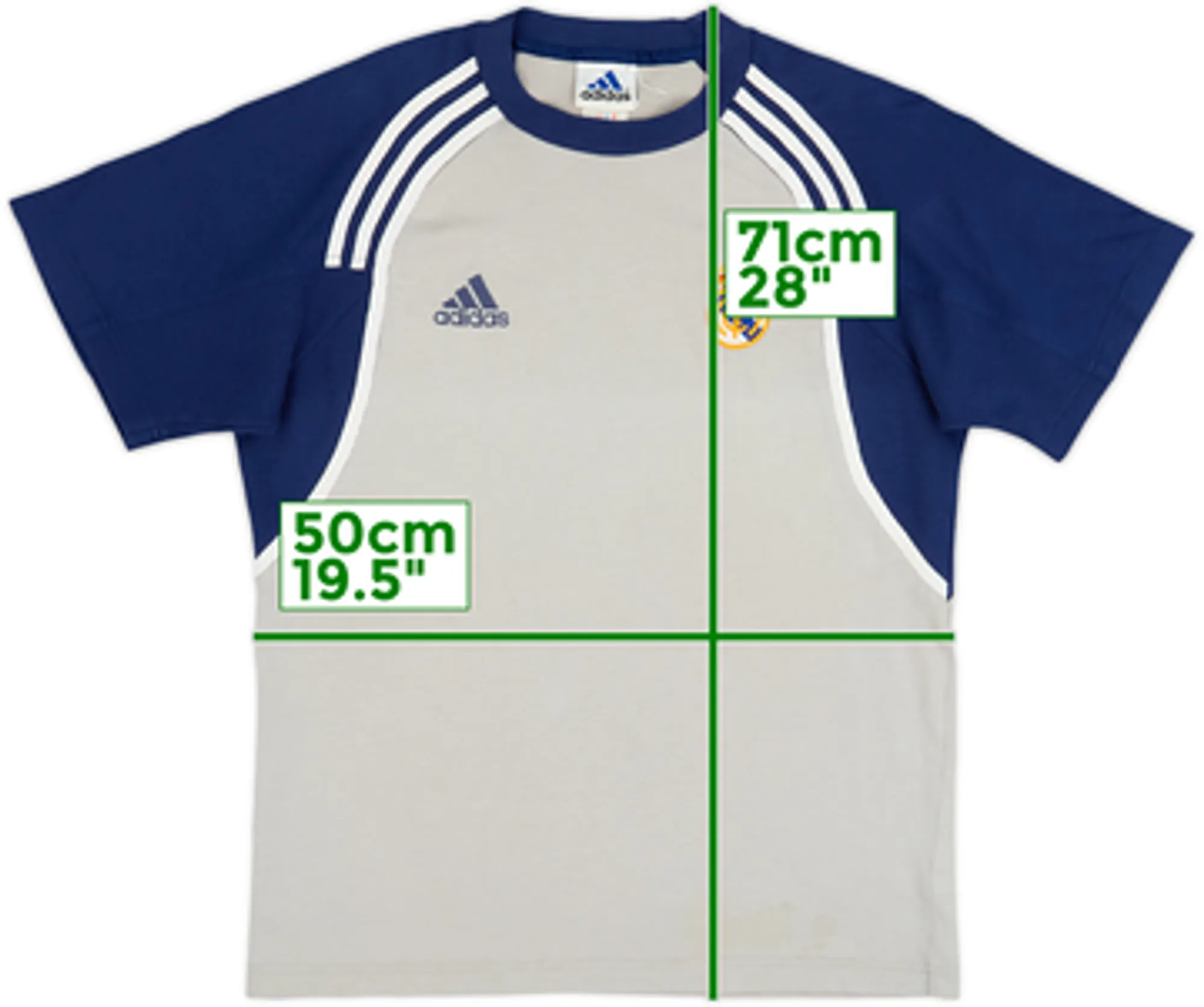 2000-01 Real Madrid adidas Cotton Tee - 8/10 - (S)