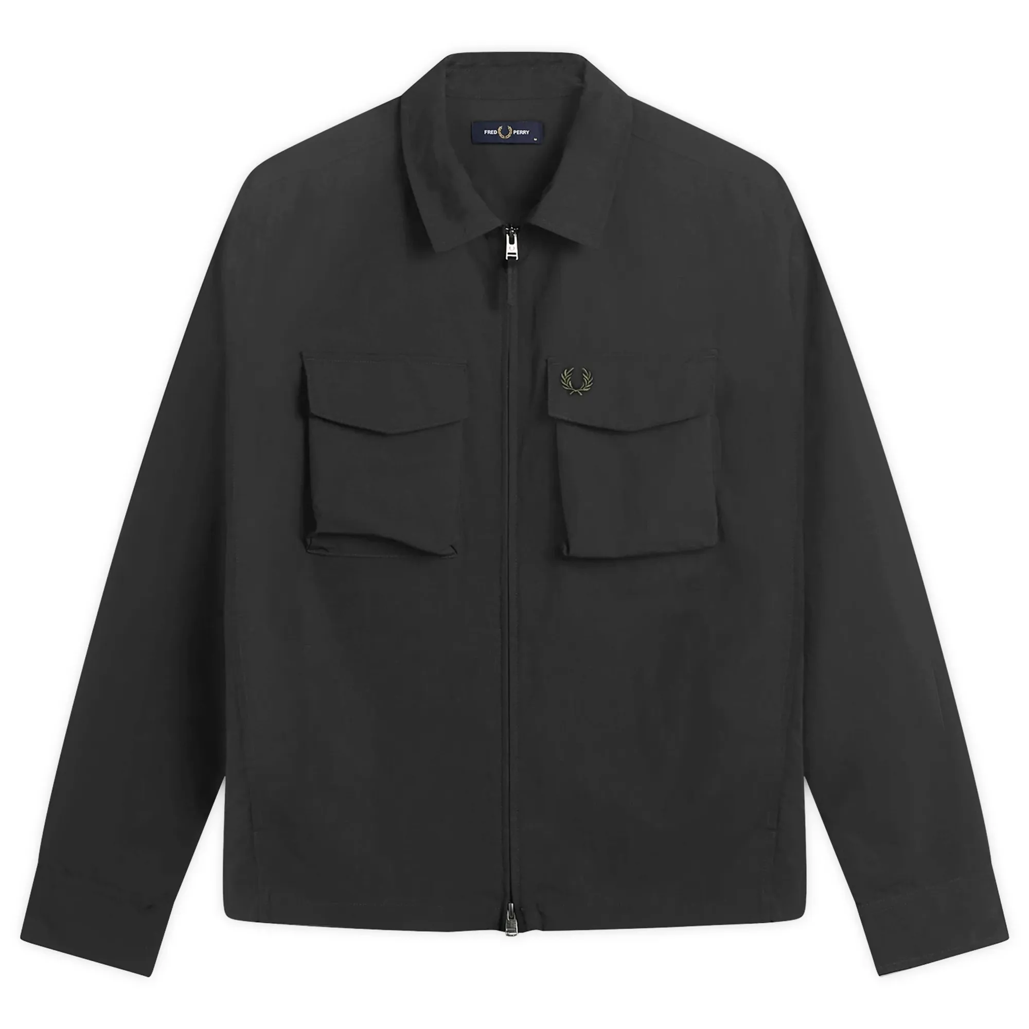 Fred Perry Men's Ripstop Pocket Overshirt Black