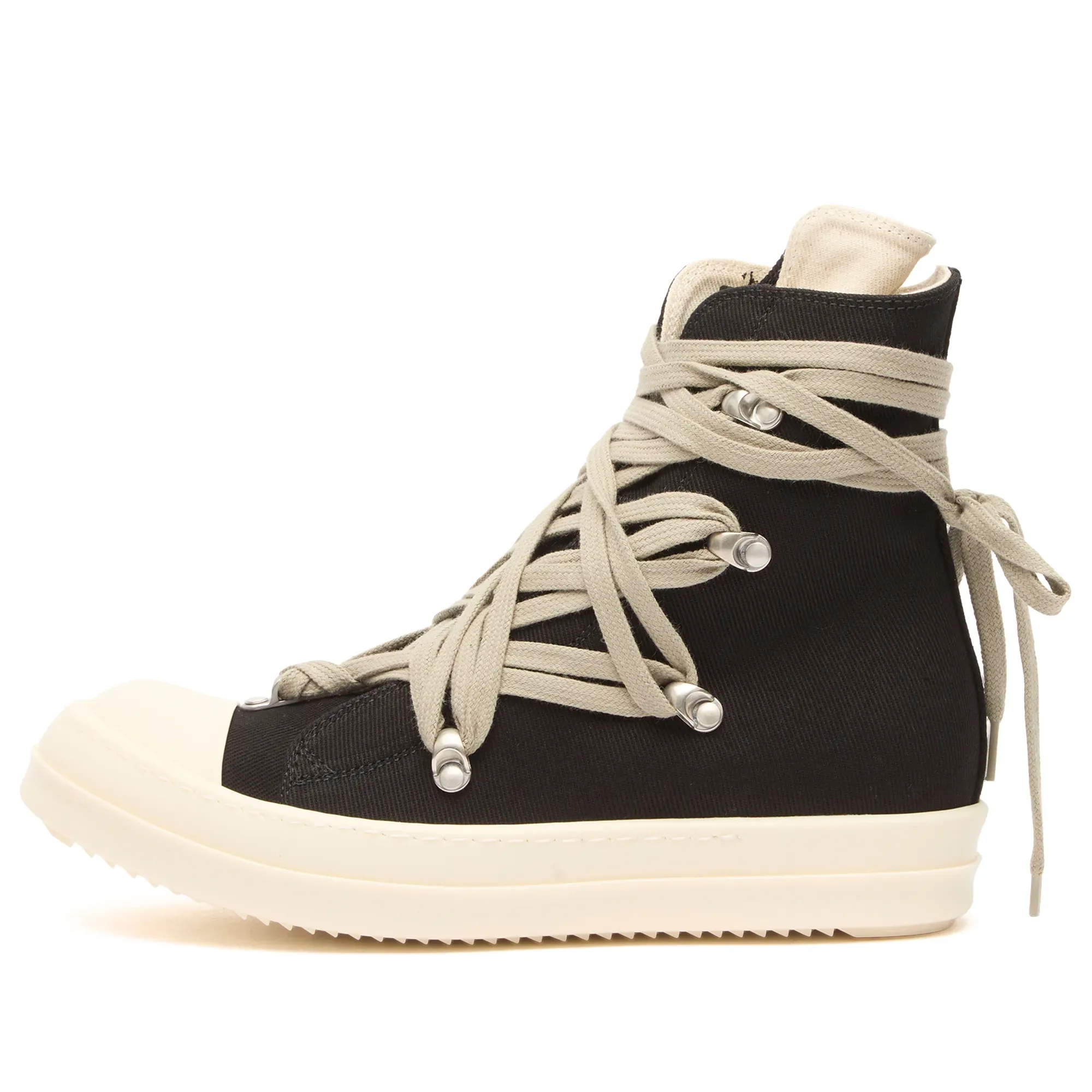 Rick Owens DRKSHDW Women's Denim Megalace Sneakers Black/Milk