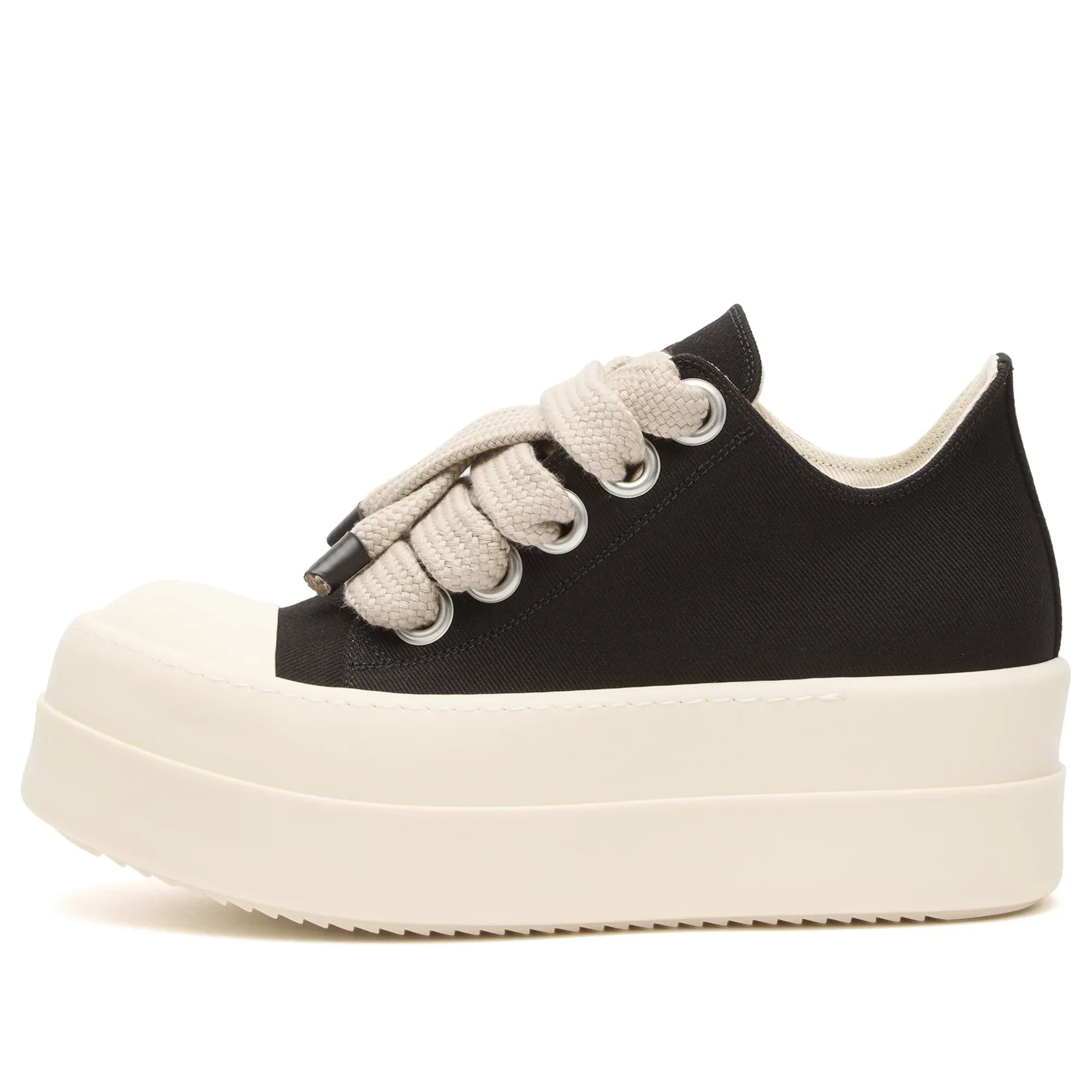 Rick Owens DRKSHDW Women's Bumper Jumbo Lace Low Sneakers Black/Milk