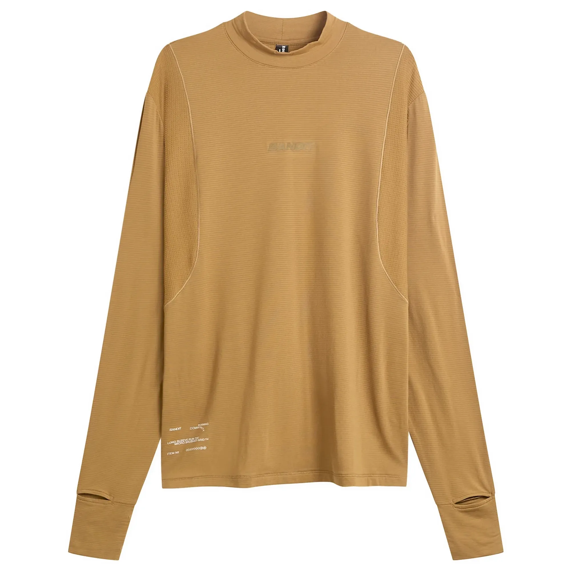 Bandit Men's Aura Grid Mockneck Long Sleeve Antique Brass