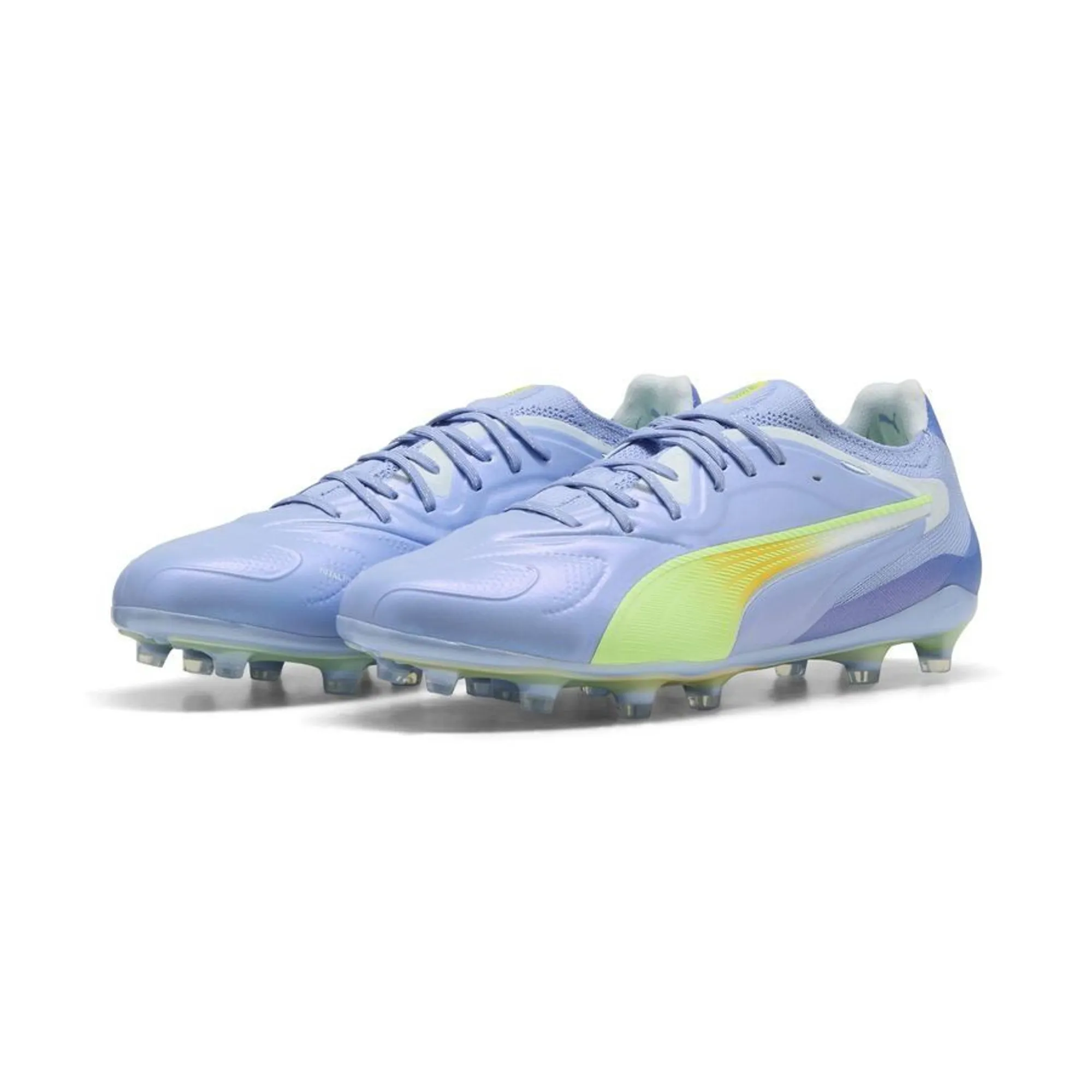 PUMA King 20 Ultimate Light Up FG/AG Football Boots Women, Fizzy Light/Icy Blue/Intense Lavender