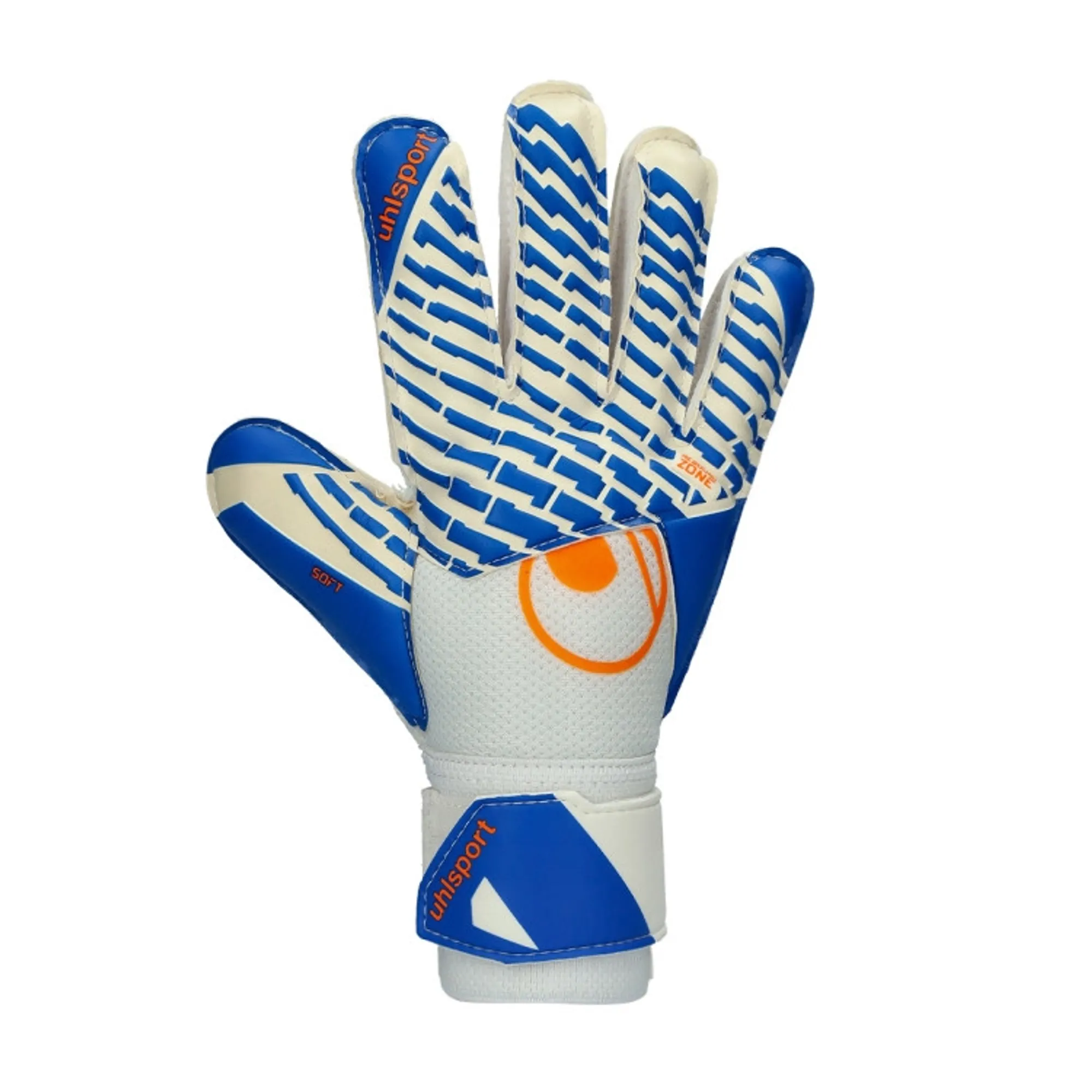 Uhlsport Kids Soft Advanced GK Gloves White Royal Fluo Orange