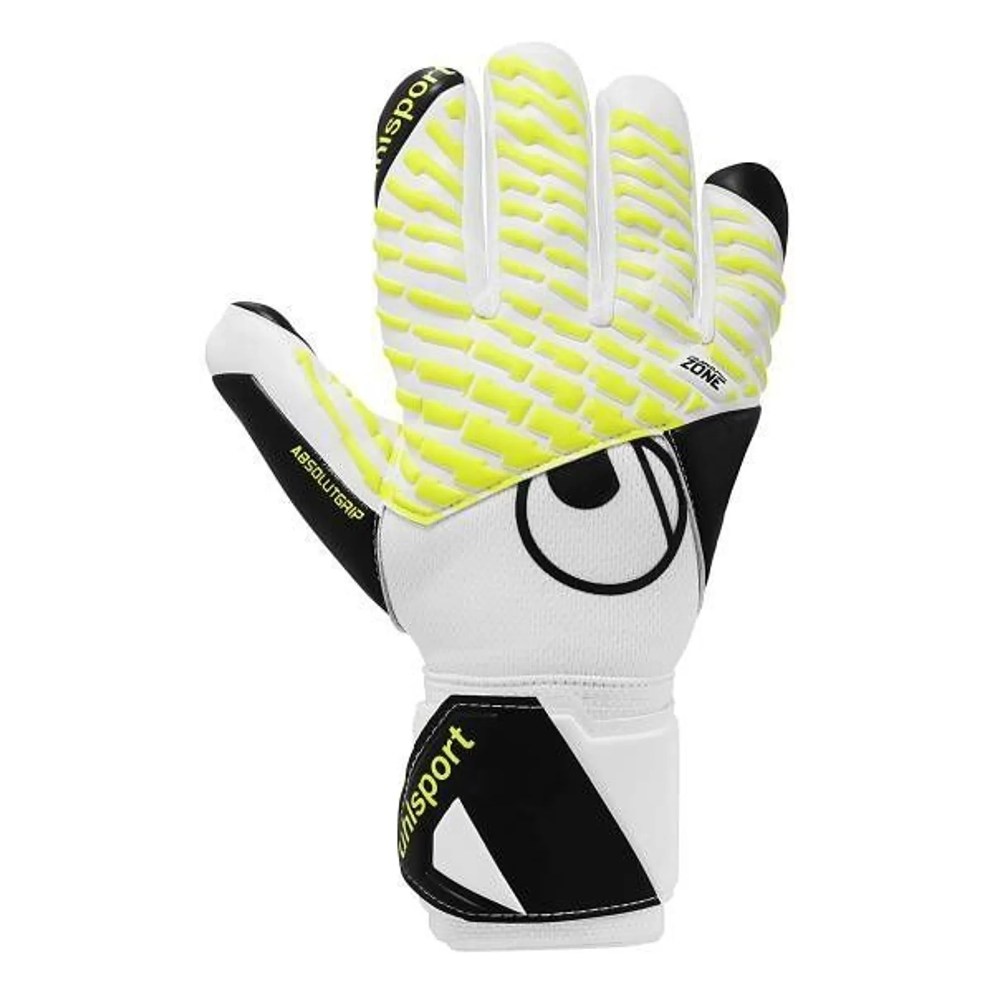 Uhlsport Kids Absolutgrip HN Pro GK Gloves White Black Fluo Yellow