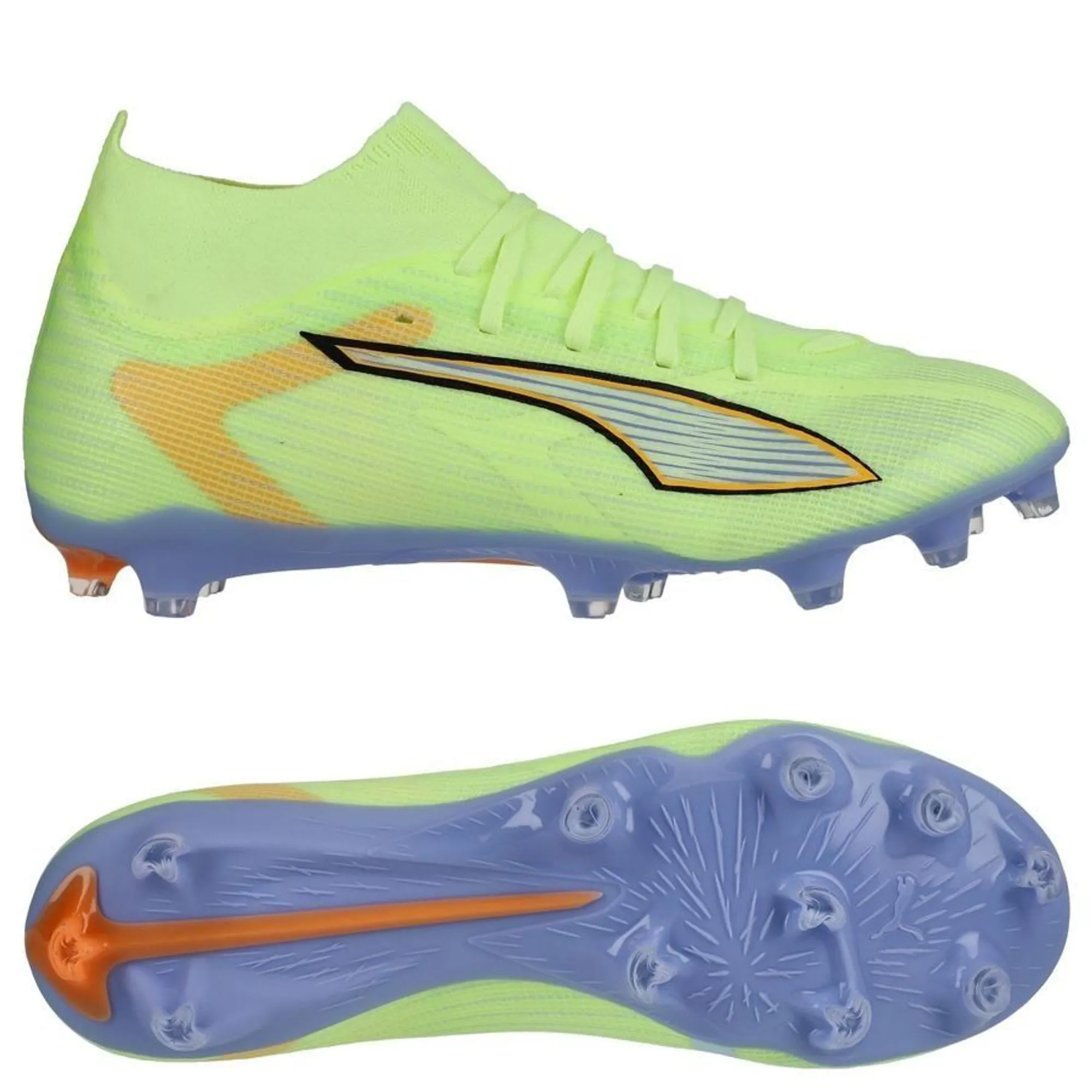 PUMA Ultra 6 Match+ Light Up FG/AG Football Boots Women, Fizzy Light/Icy Blue/Intense Lavender