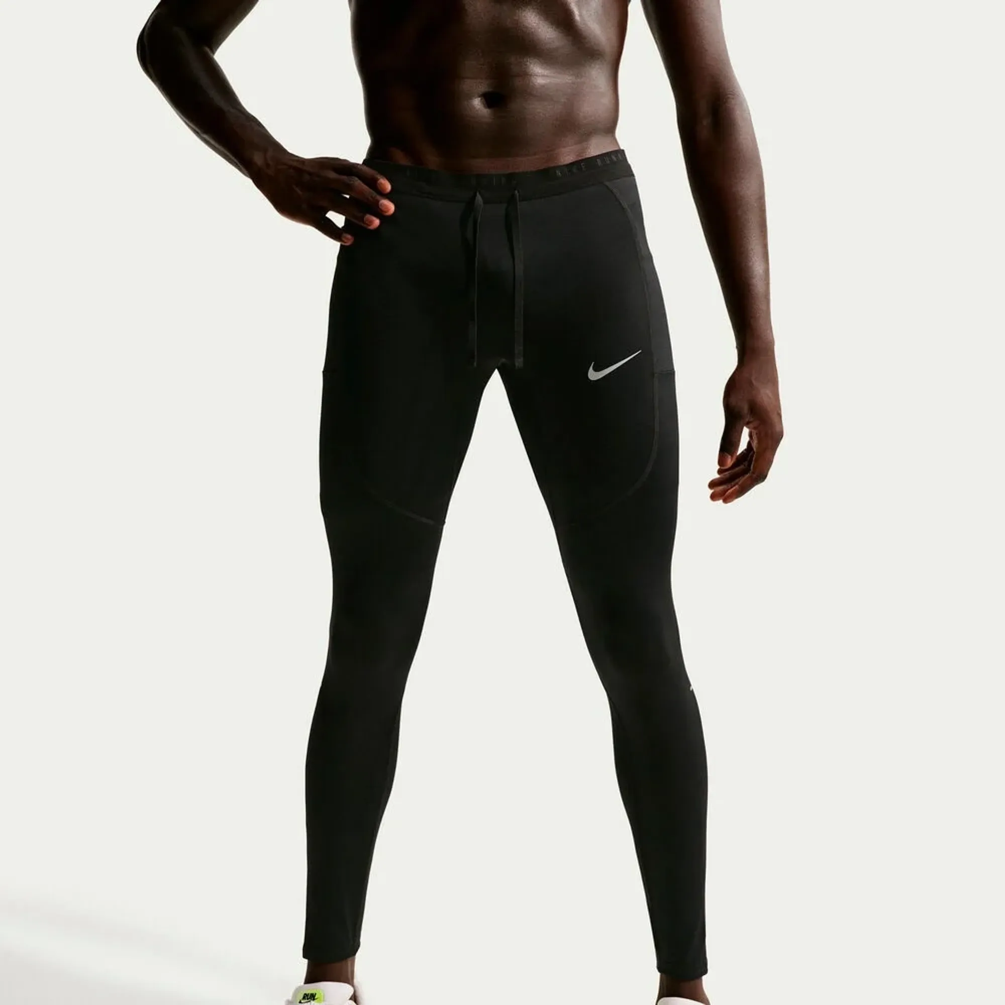 Nike Stride Running tights Men - black, silver