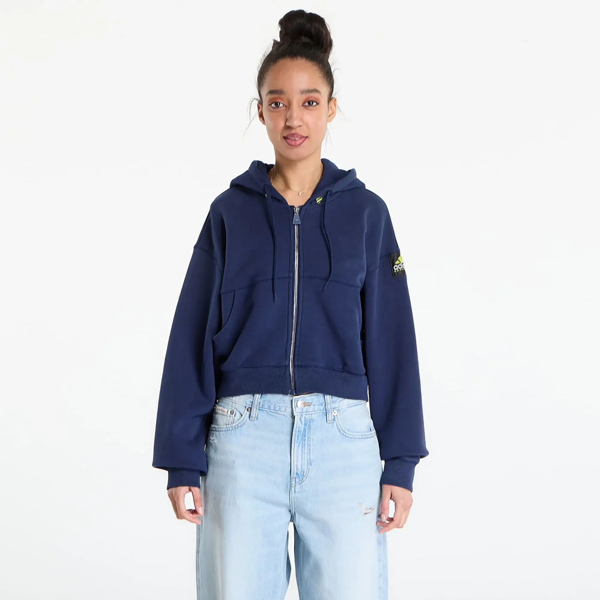 Sweatshirt Adidas Cropped Hoodie Night Indigo L