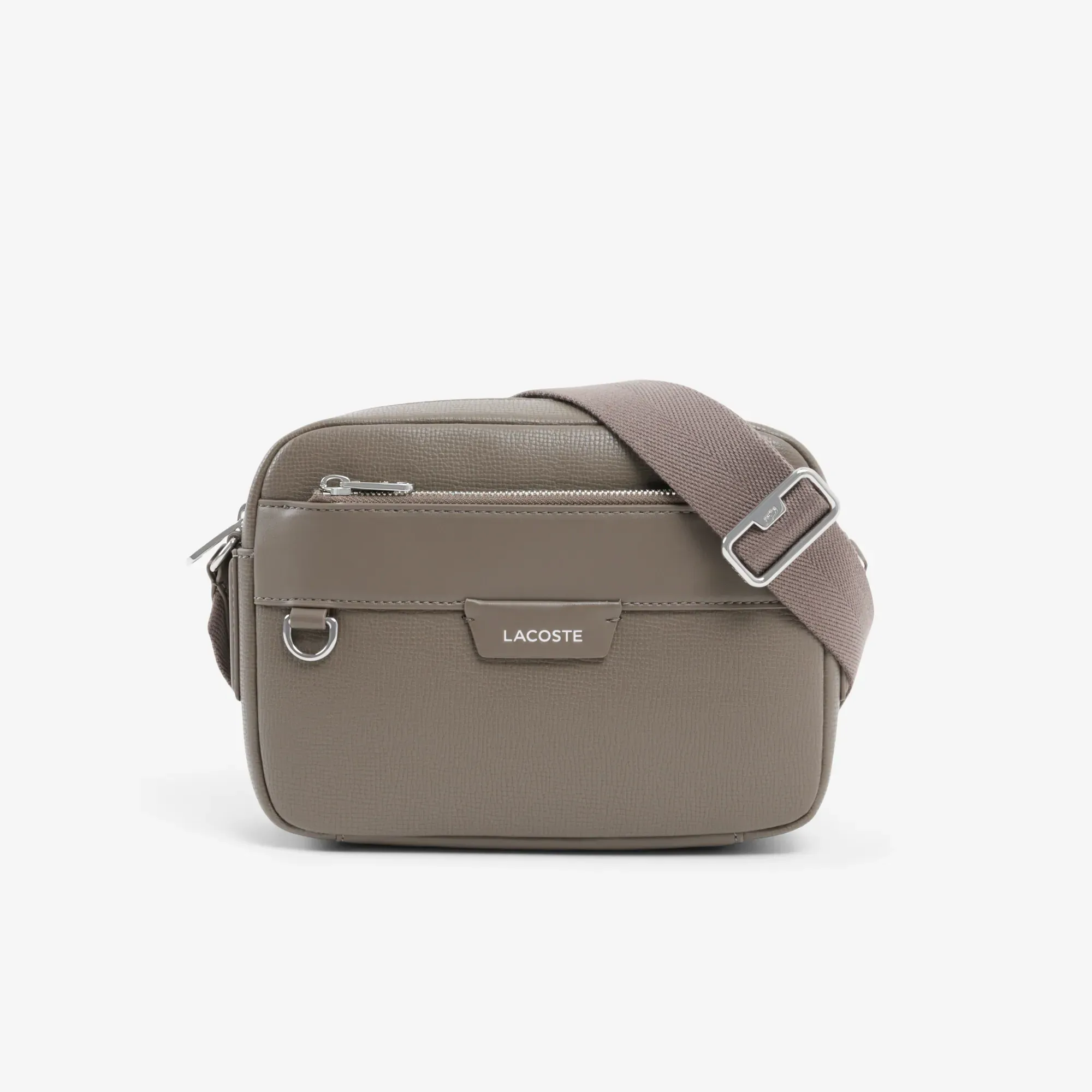 Lacoste Ossian Leather Reporter Bag - Morel